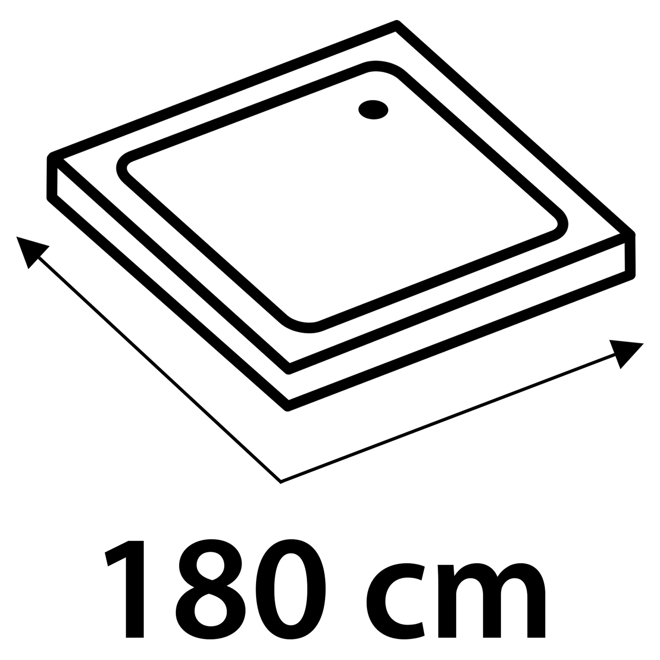 Differnz Base douchegordijn 100% PEVA - waterdicht - 180 x 200 cm - grijs - Mozaiektegel.com