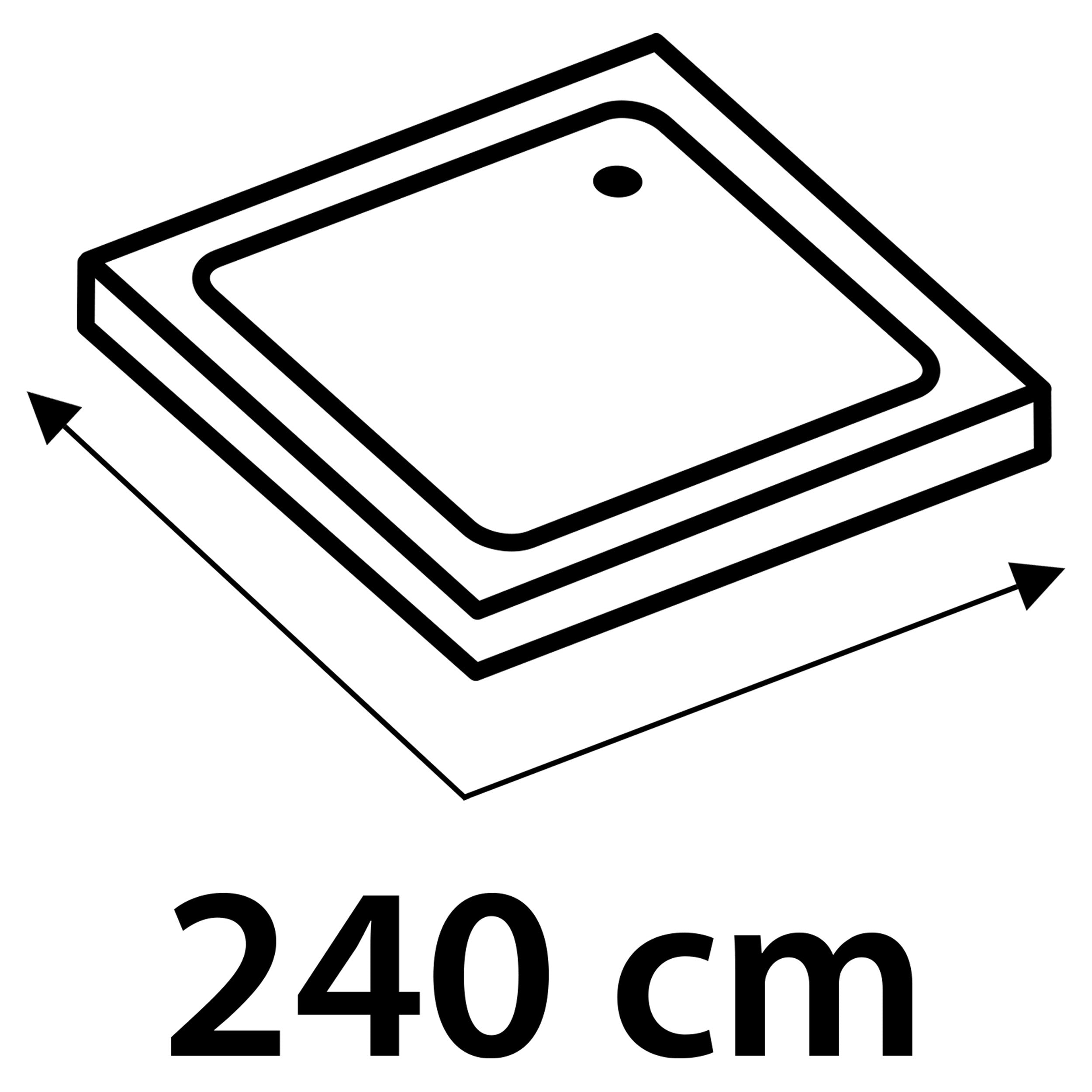 Differnz Base douchegordijn 100% PEVA - waterdicht - 180 x 200 cm - wit - Mozaiektegel.com