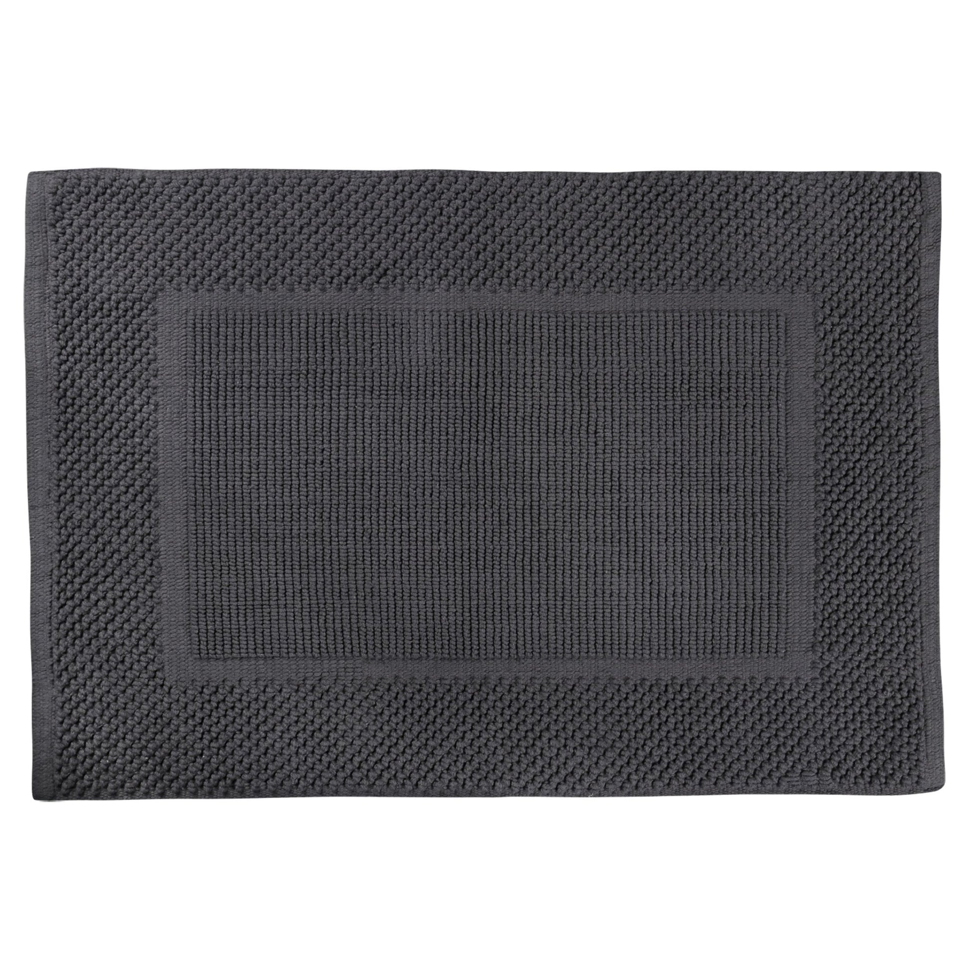 Differnz Basics badmat 100% katoen - geschikt voor vloerverwarming - 50 x 80 cm - donkergrijs - Mozaiektegel.com