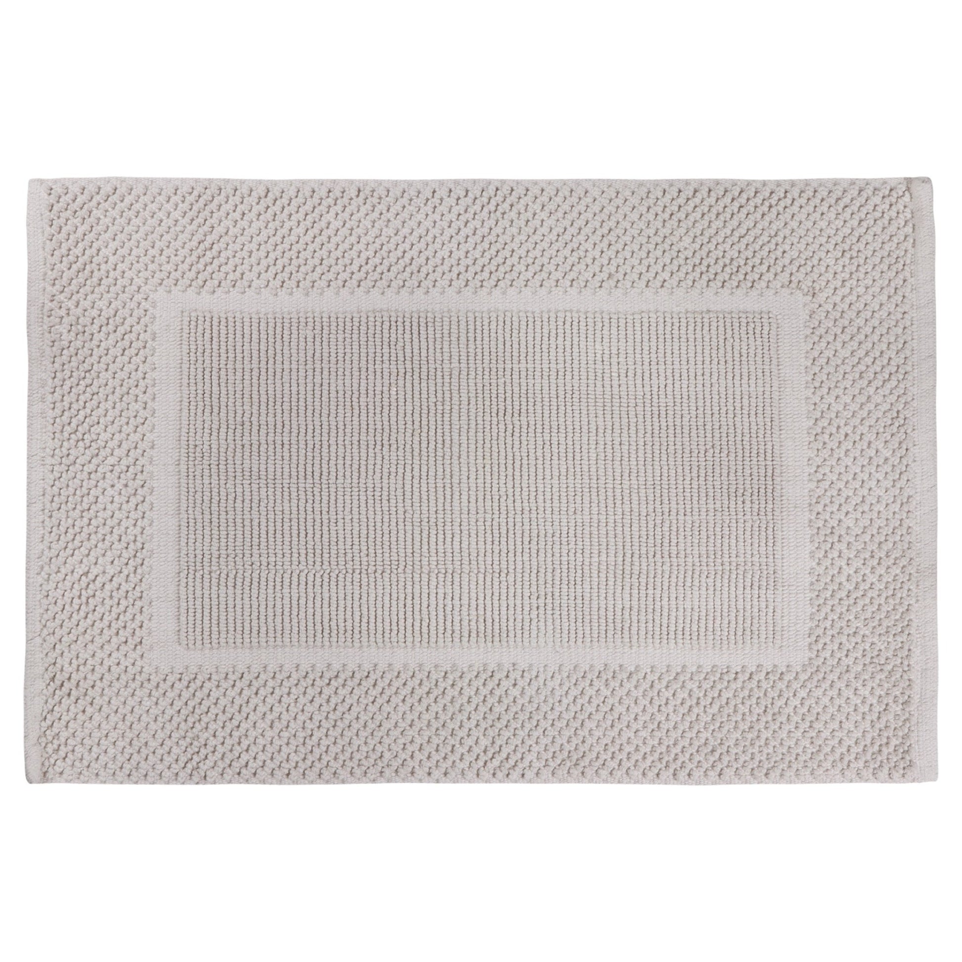 Differnz Basics badmat 100% katoen - geschikt voor vloerverwarming - 50 x 80 cm - steengrijs - Mozaiektegel.com