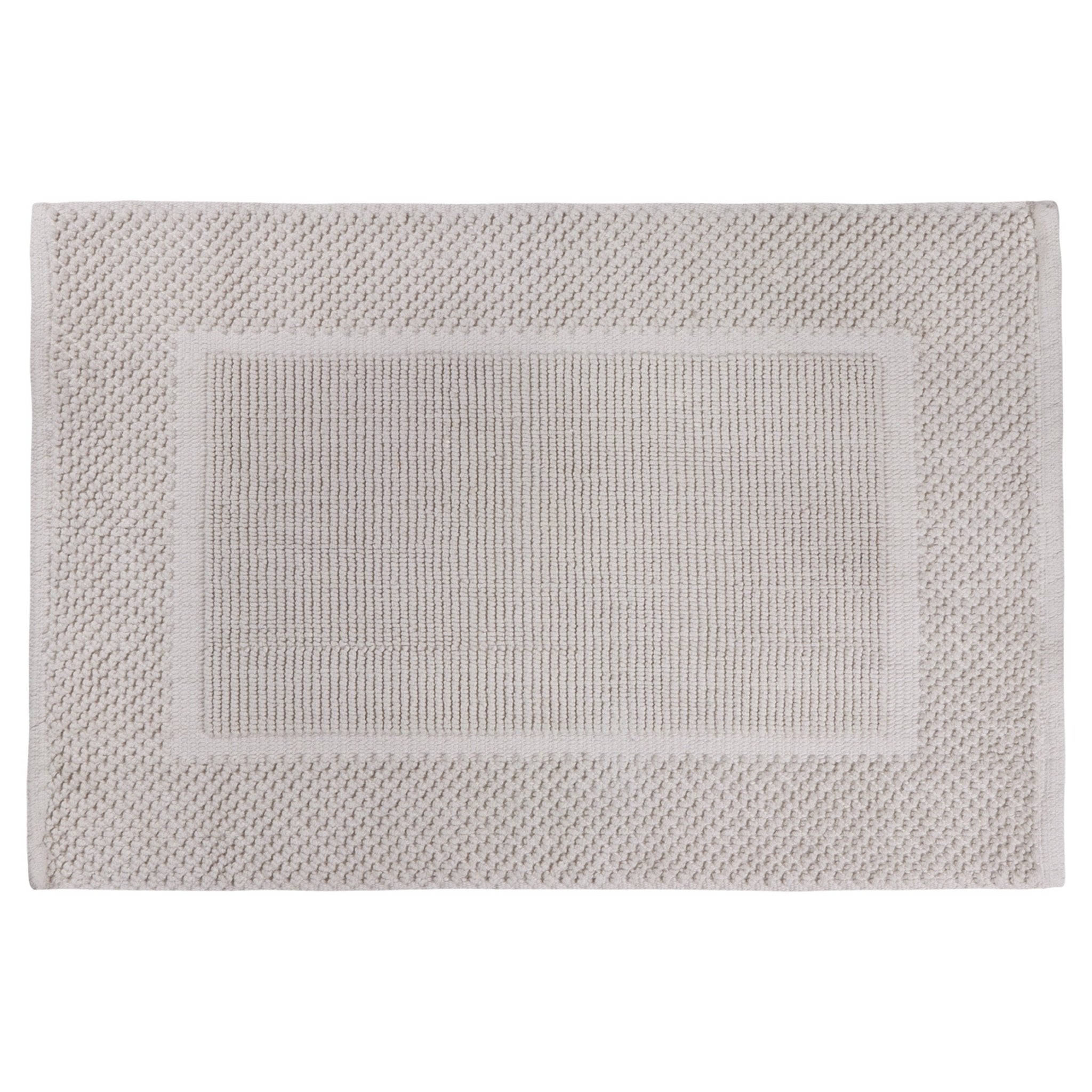 Differnz Basics badmat 100% katoen - geschikt voor vloerverwarming - 50 x 80 cm - steengrijs - Mozaiektegel.com