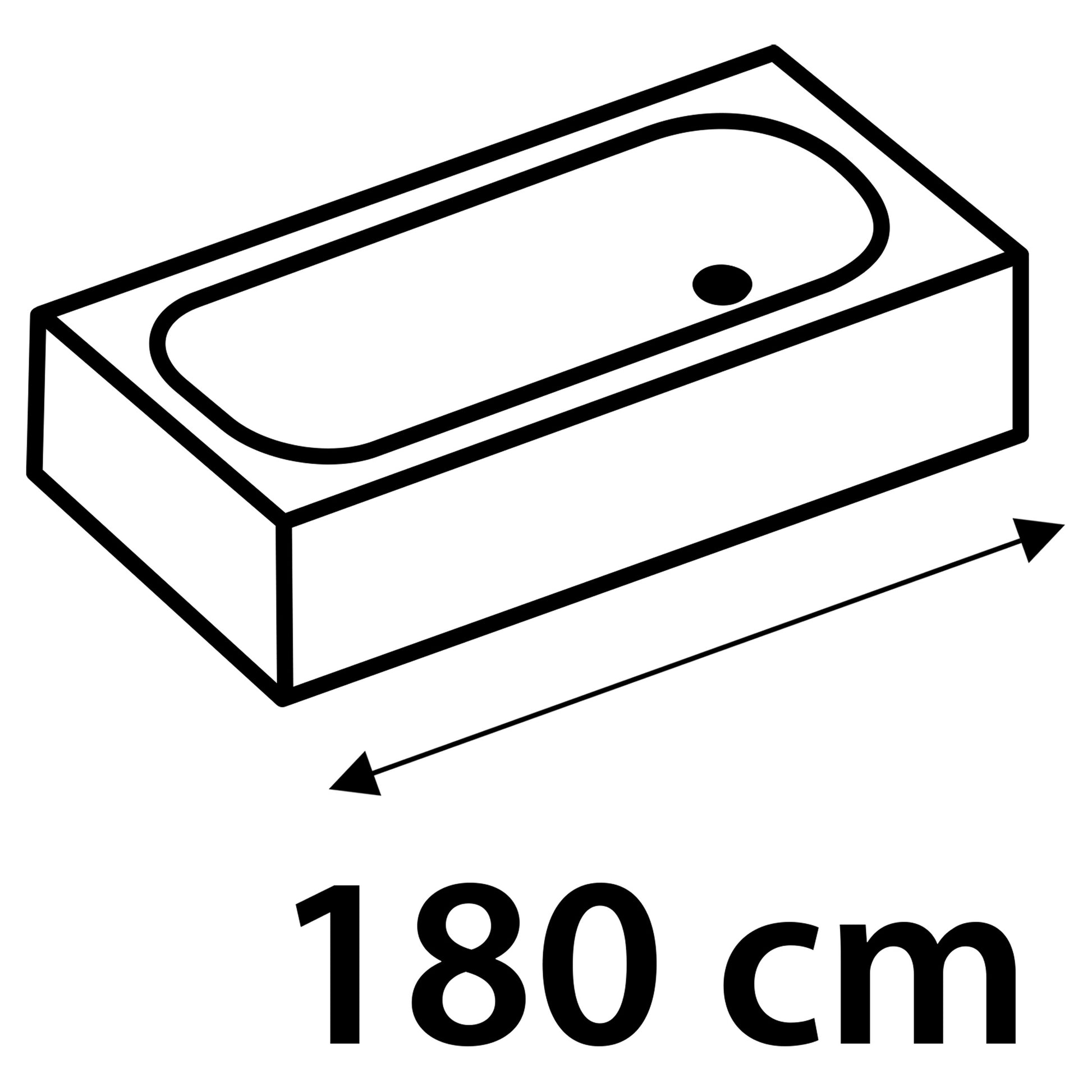 Differnz Bath douchegordijn 100% polyester - verzwaarde onderzoom - 180 x 200 cm - zwart - Mozaiektegel.com