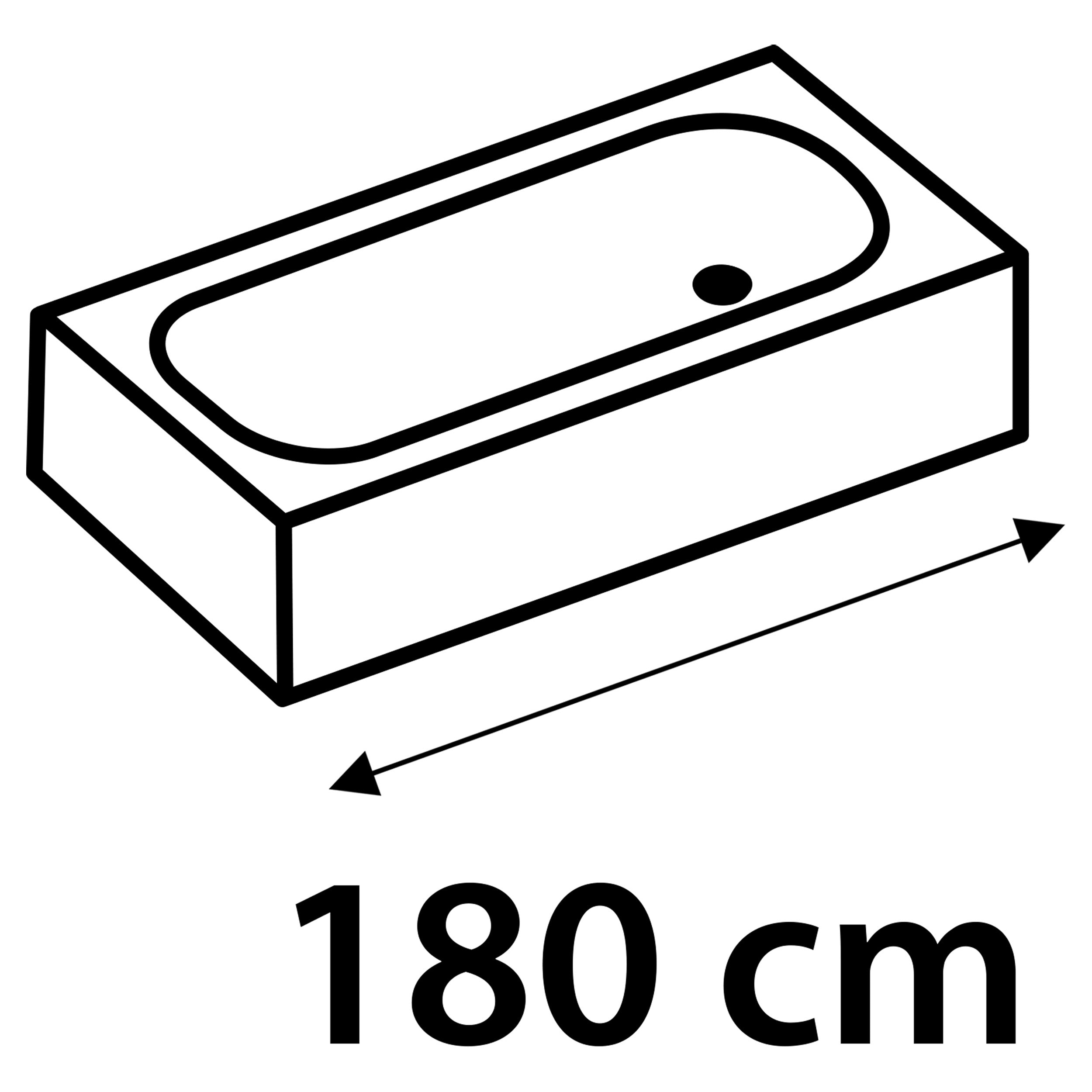 Differnz Bath douchegordijn 100% polyester - verzwaarde onderzoom - 180 x 200 cm - zwart - Mozaiektegel.com