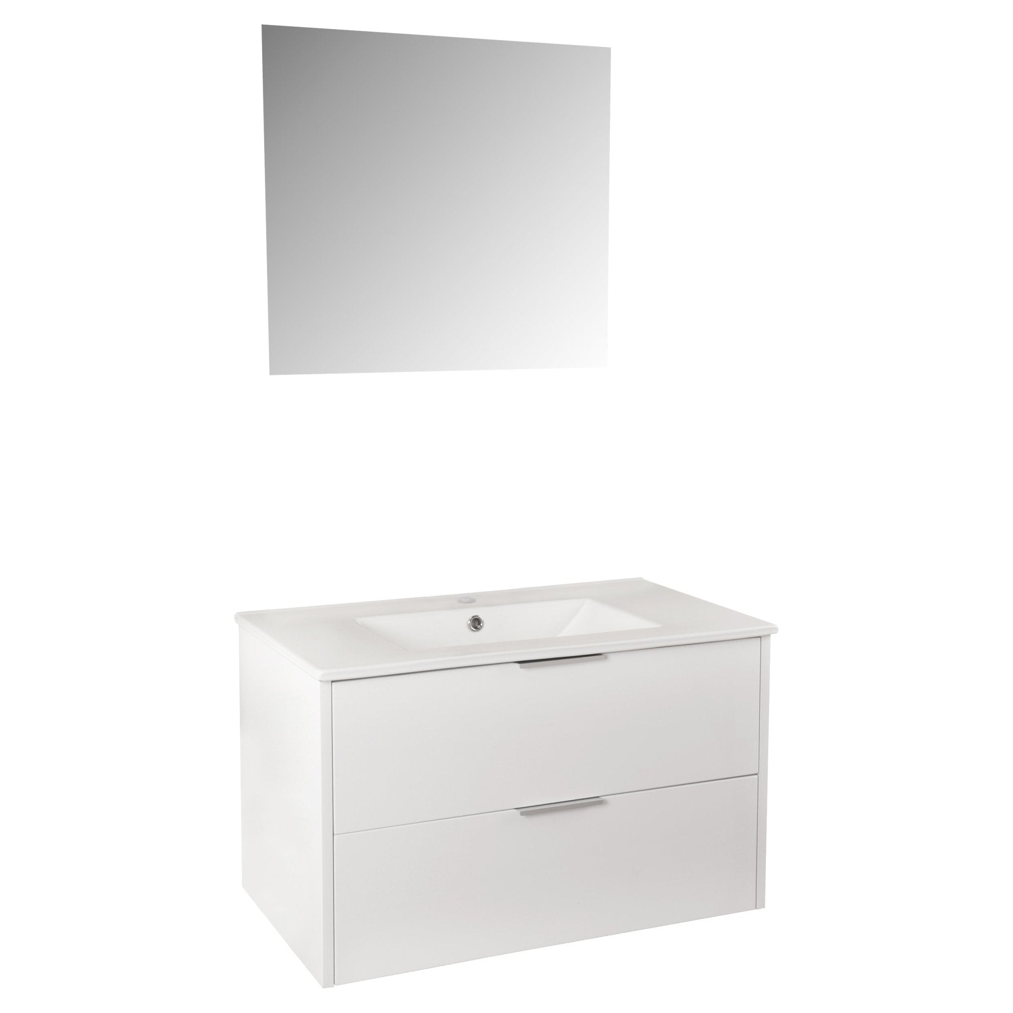 Differnz Bolo badmeubelset knock - down, FSC® | hoogglans wit | 80 cm - Mozaiektegel.com