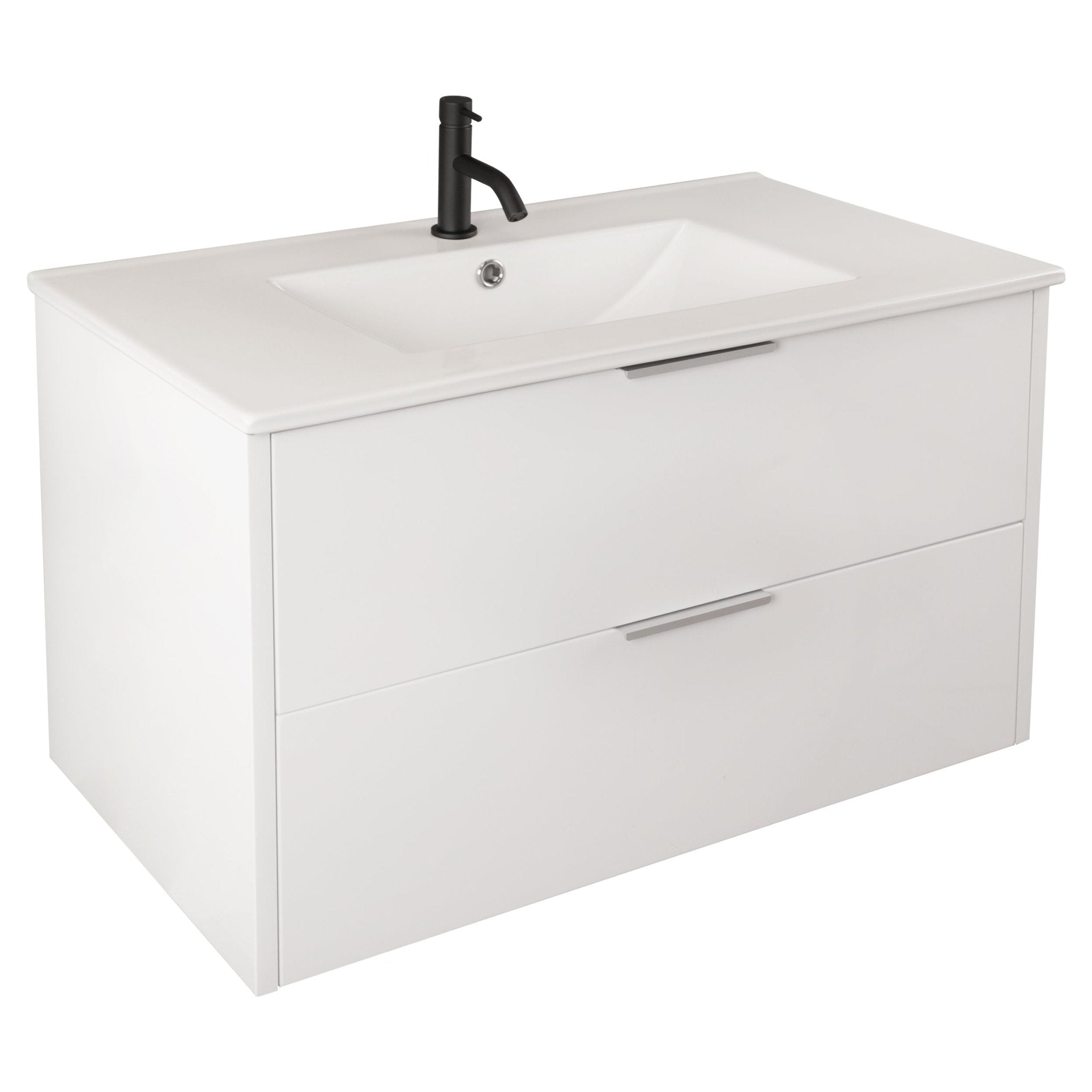 Differnz Bolo badmeubelset knock - down, FSC® | hoogglans wit | 80 cm - Mozaiektegel.com