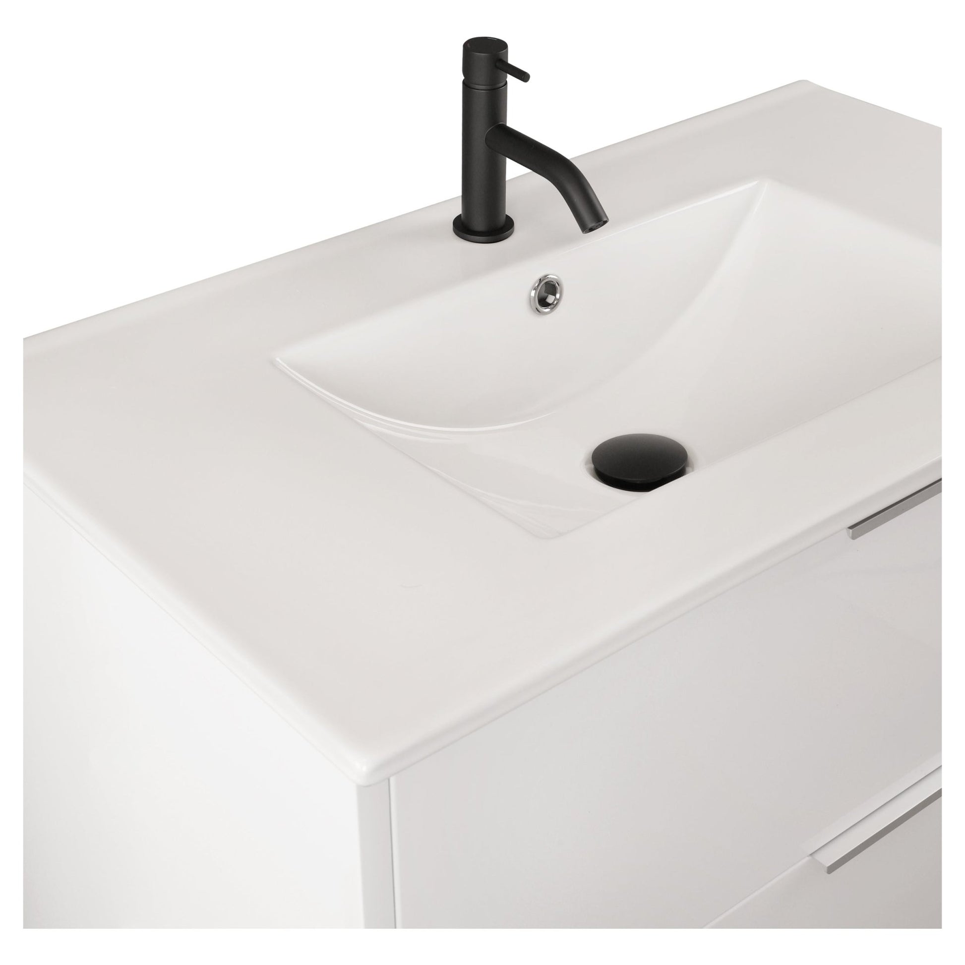 Differnz Bolo badmeubelset knock - down, FSC® | hoogglans wit | 80 cm - Mozaiektegel.com