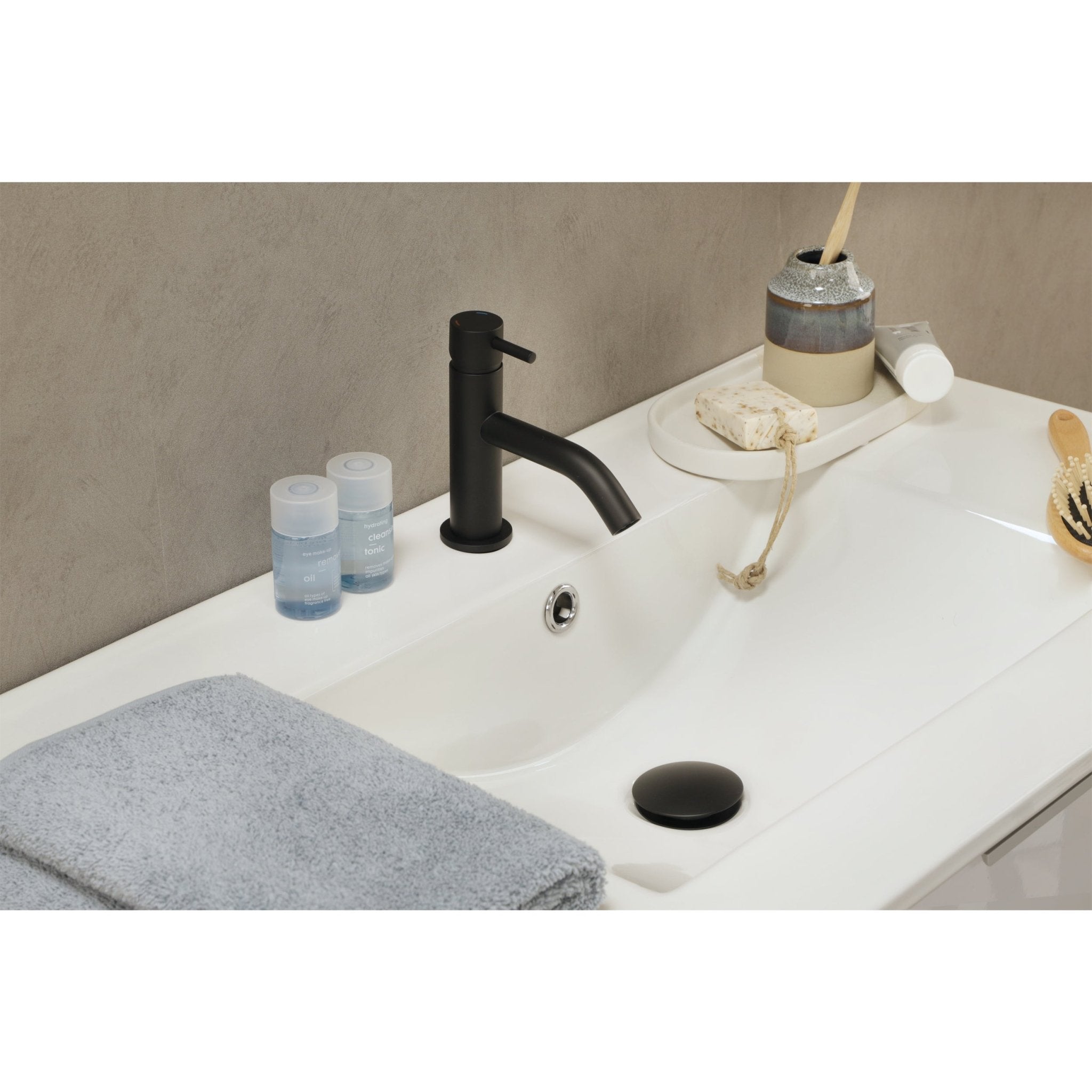 Differnz Bolo badmeubelset knock - down, FSC® | hoogglans wit | 80 cm - Mozaiektegel.com