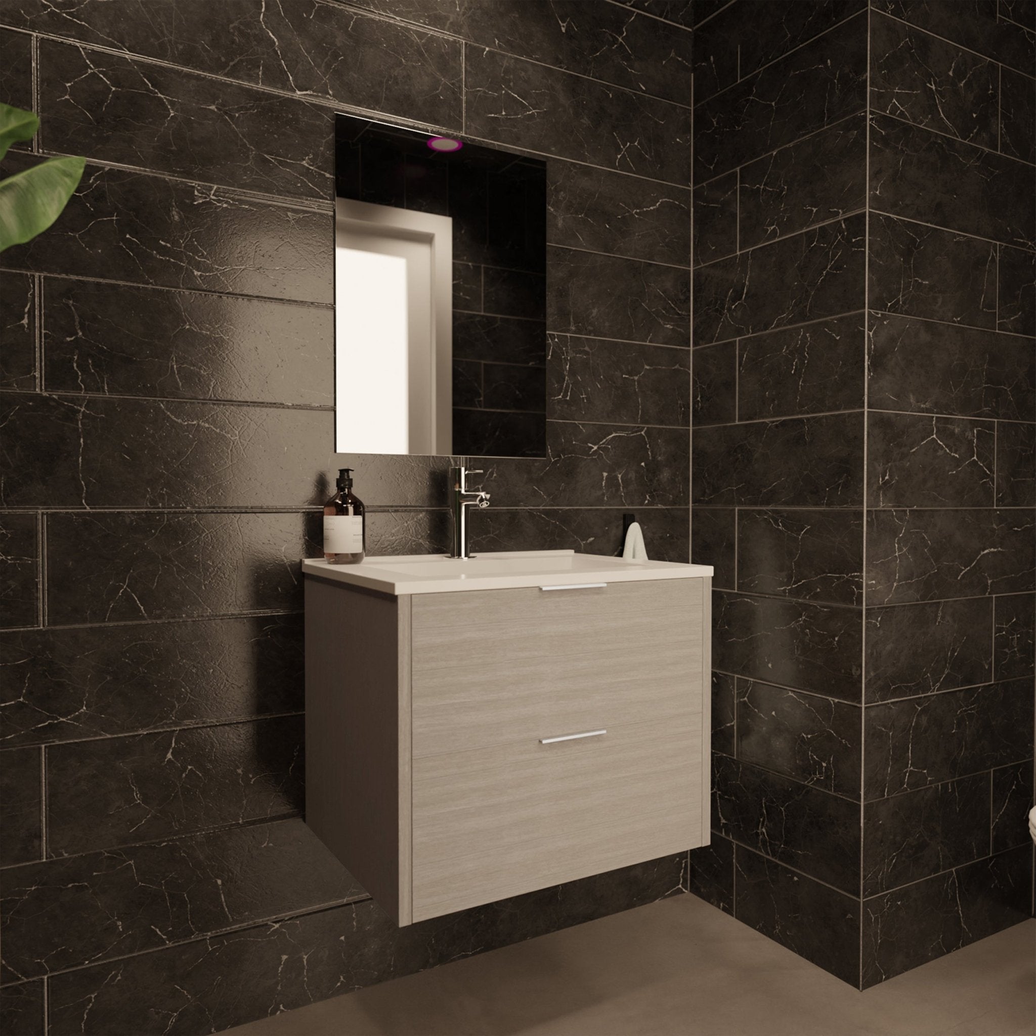 Differnz Bolo badmeubelset knock - down, FSC® | licht eiken | 60 cm - Mozaiektegel.com