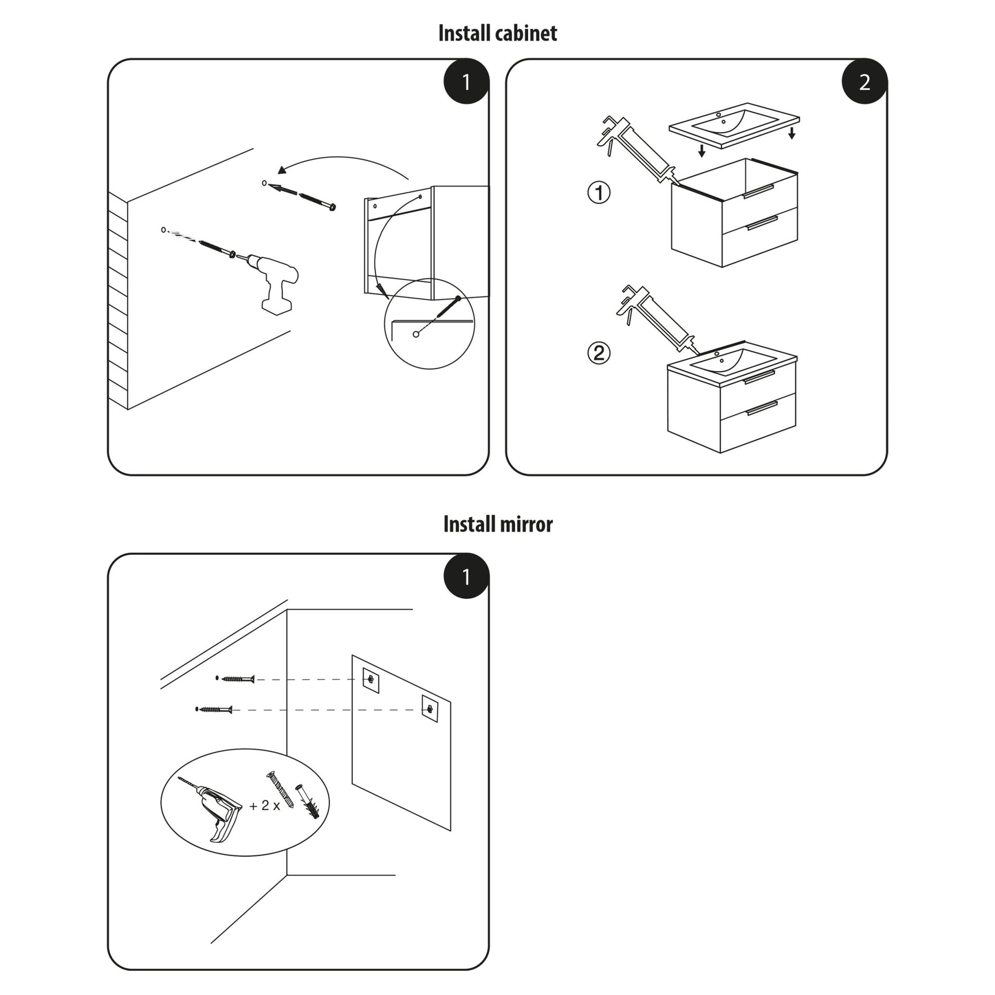 Differnz Bolo badmeubelset knock - down, FSC® | licht eiken | 60 cm - Mozaiektegel.com