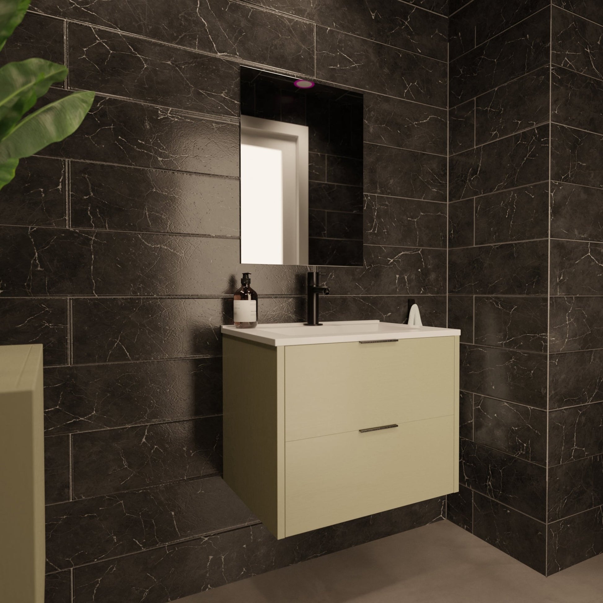 Differnz Bolo hoge kast knock - down links/rechts FSC® | groen | 160 x 35 x 35 cm - Mozaiektegel.com