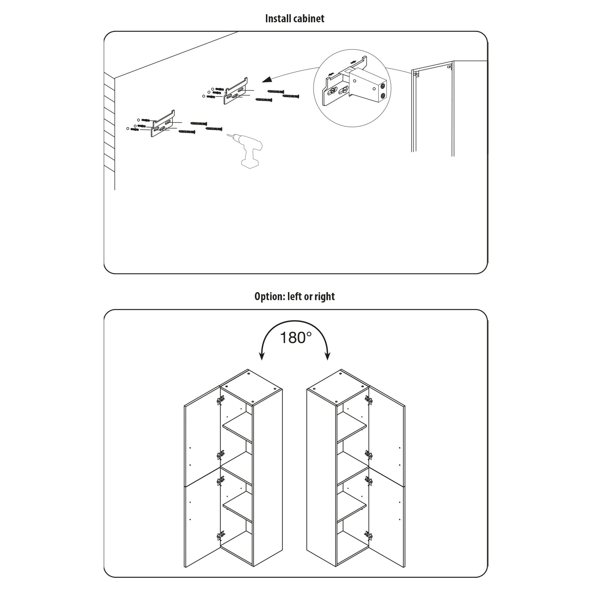 Differnz Bolo hoge kast knock - down links/rechts FSC® | groen | 160 x 35 x 35 cm - Mozaiektegel.com
