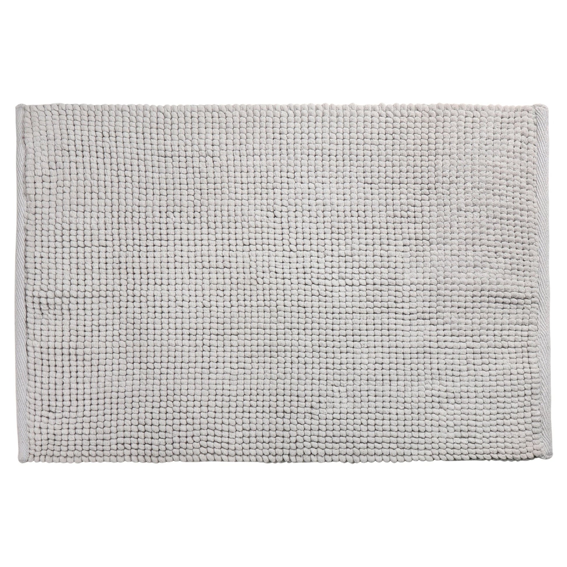 Differnz Candore badmat 100% microfiber - geschikt voor vloerverwarming - 50 x 80 cm - licht grijs - Mozaiektegel.com