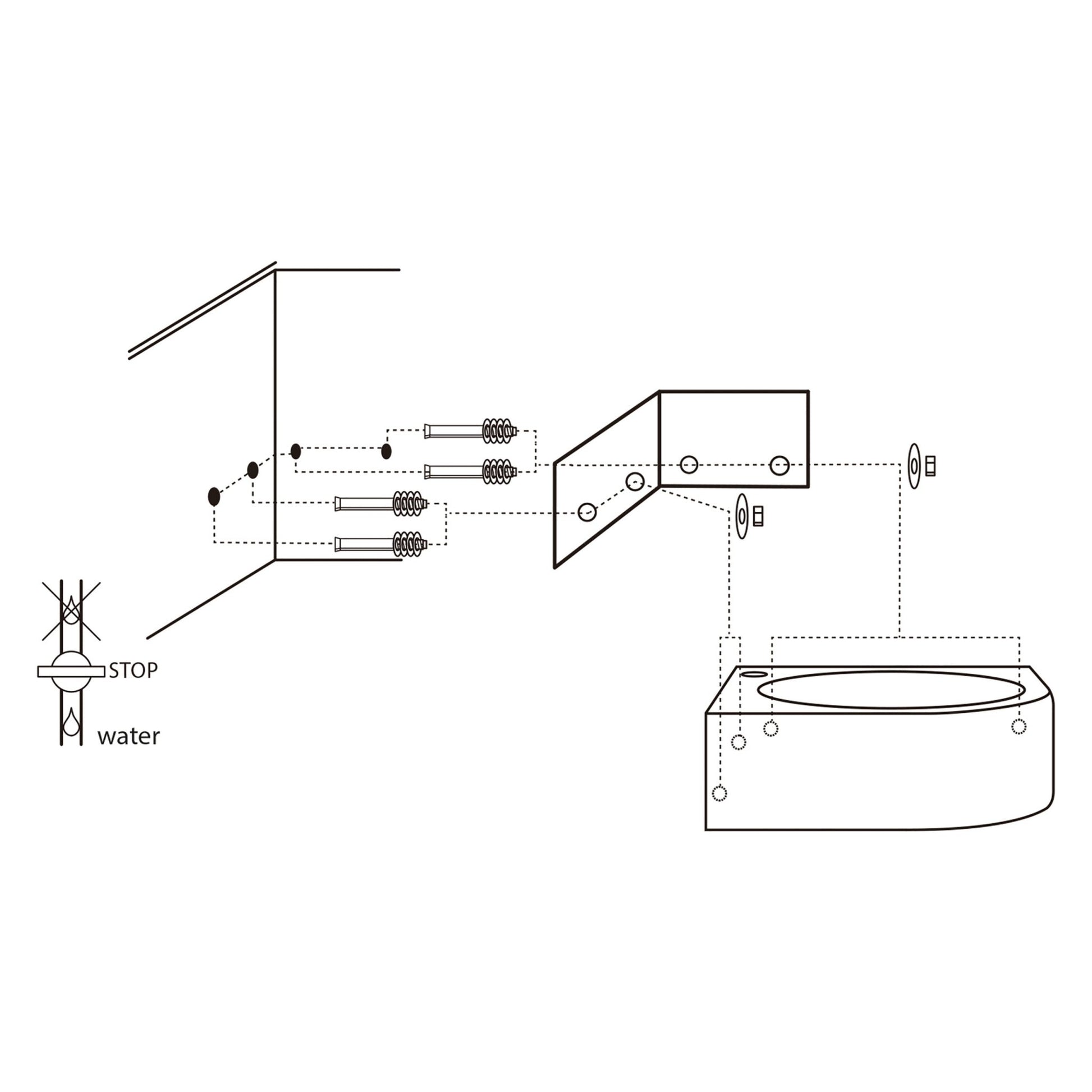Differnz Cleo fontein beton - 31.5 x 31.5 x 10 cm - donkergrijs - Mozaiektegel.com