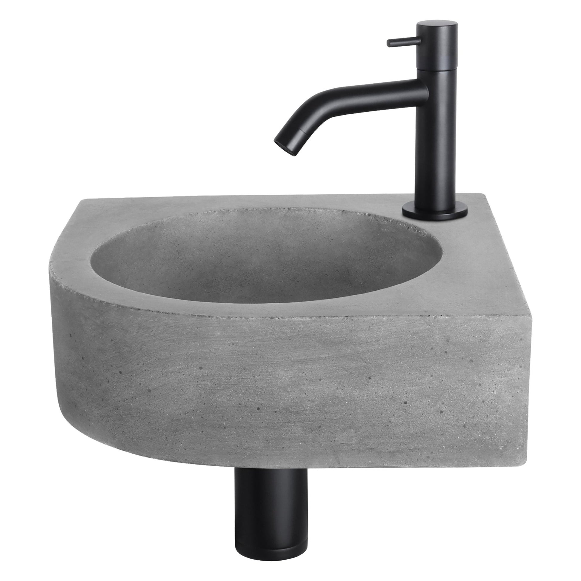 Differnz Cleo fontein beton - 31.5 x 31.5 x 10 cm - donkergrijs - Mozaiektegel.com
