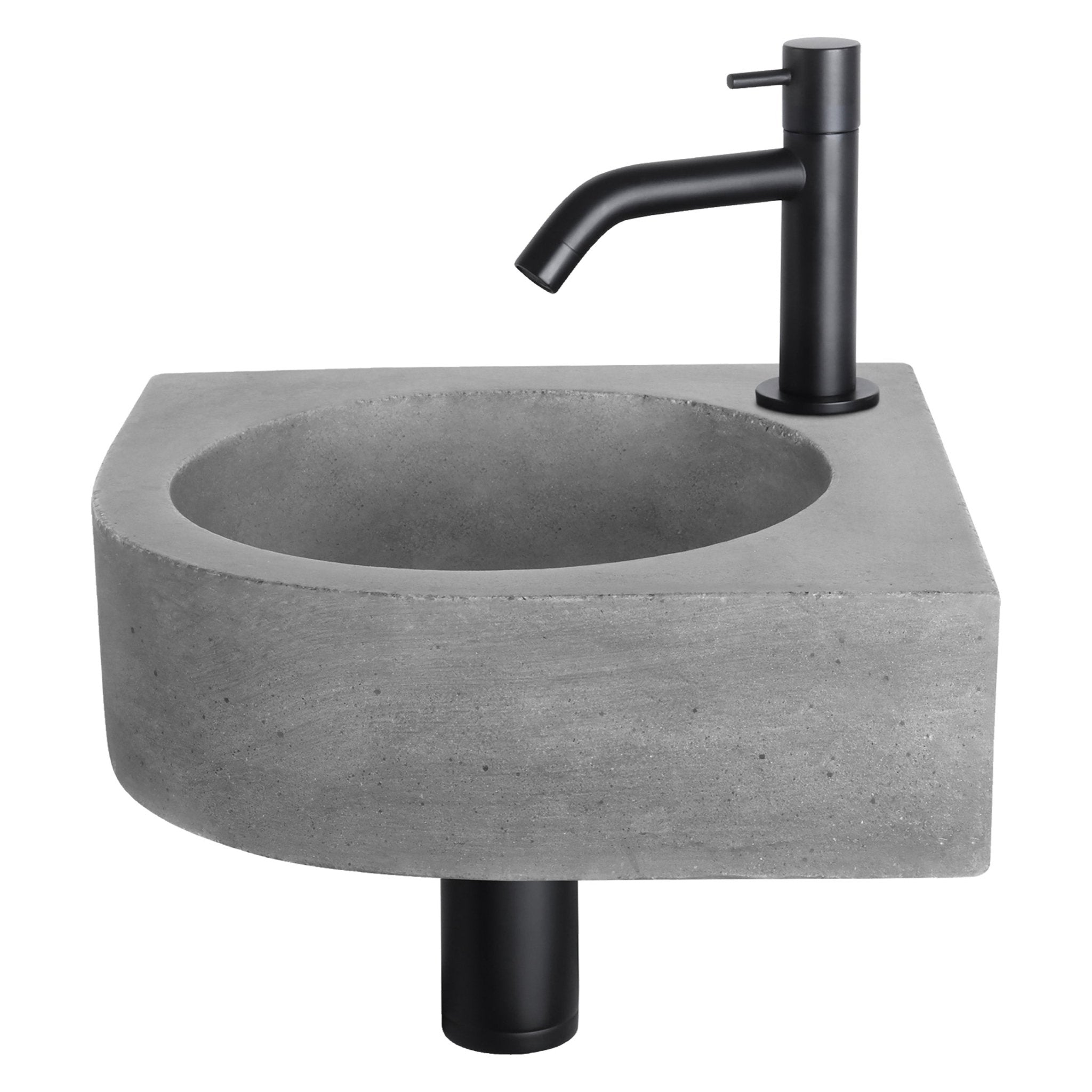 Differnz Cleo fontein beton - 31.5 x 31.5 x 10 cm - donkergrijs - Mozaiektegel.com