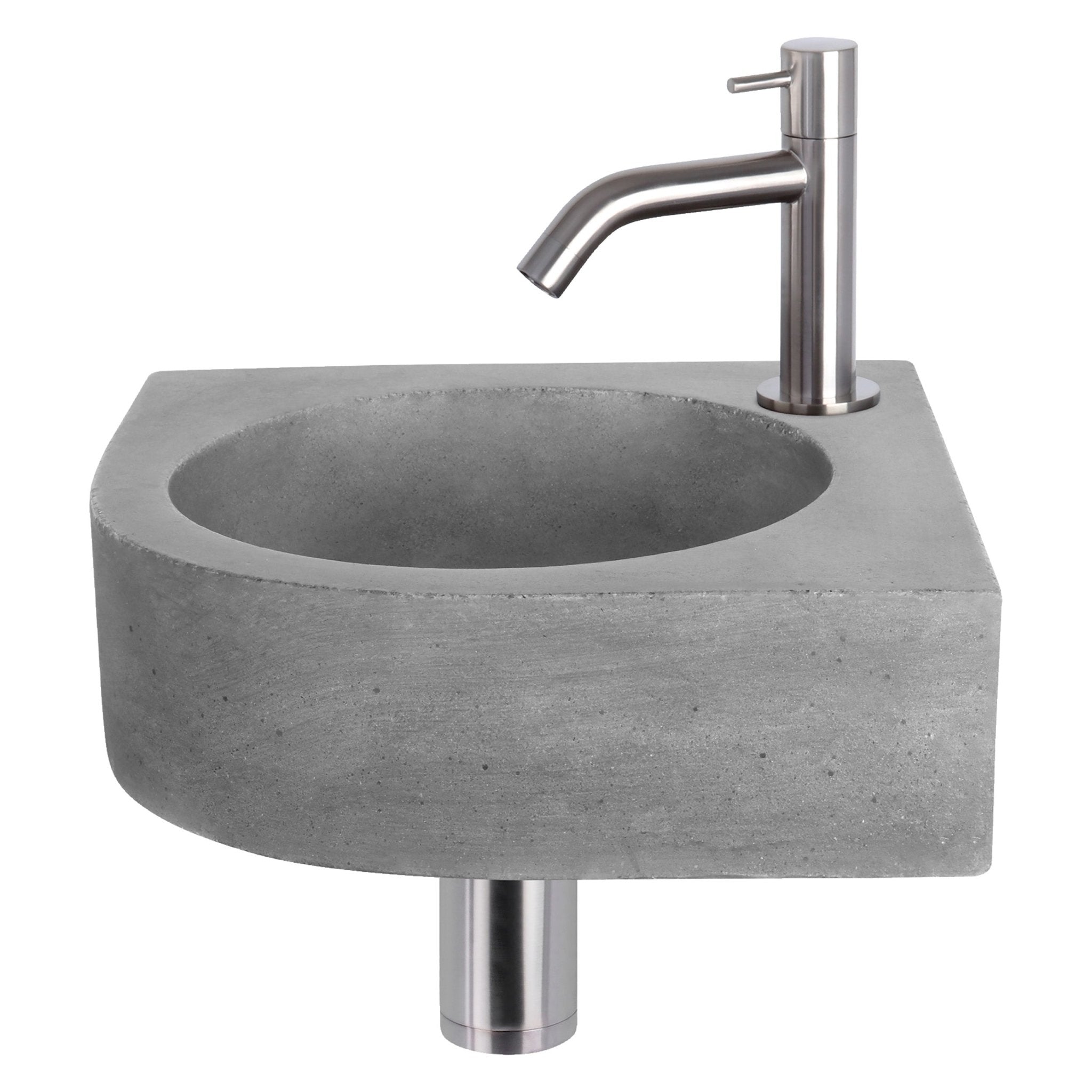 Differnz Cleo fontein beton - 31.5 x 31.5 x 10 cm - donkergrijs - Mozaiektegel.com