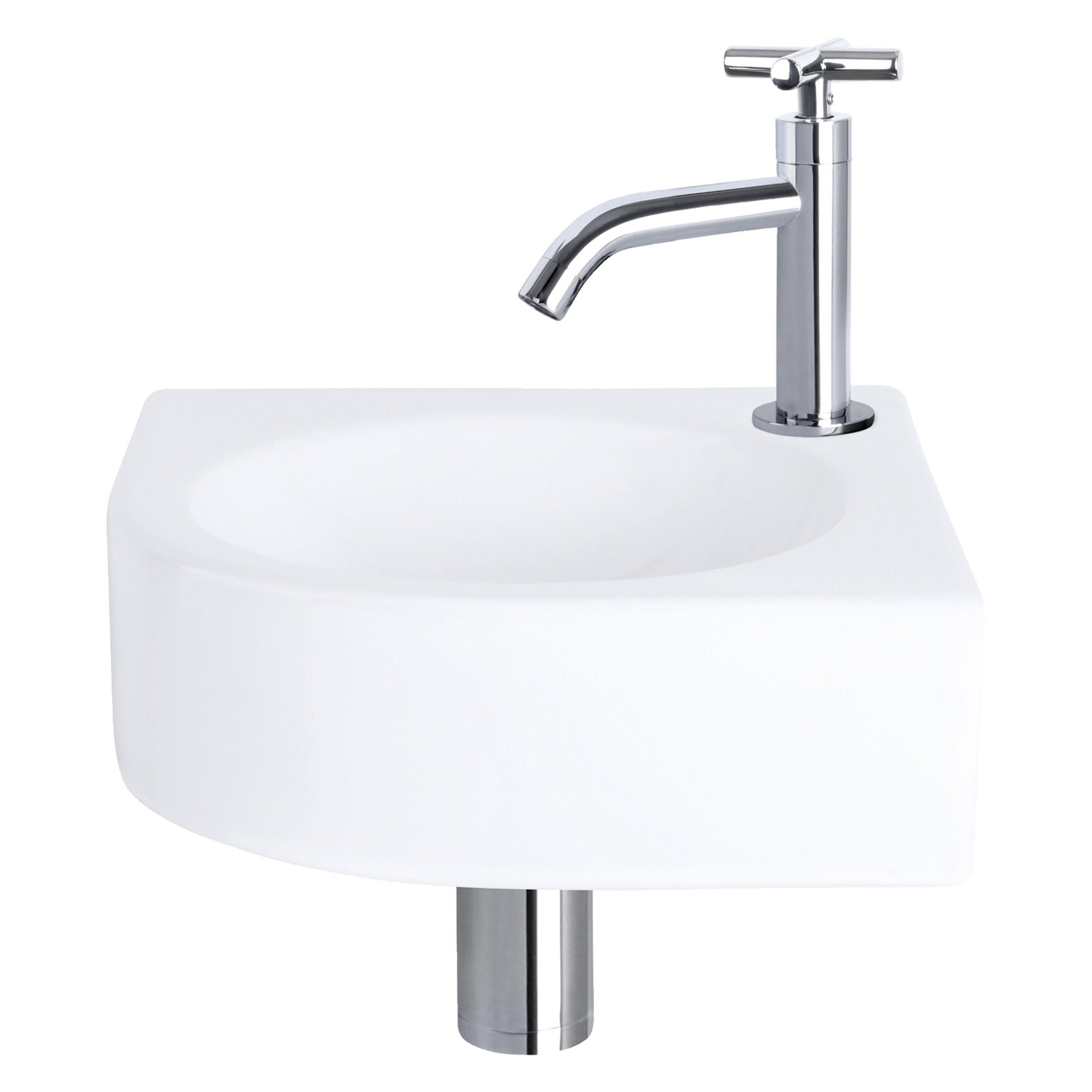 Differnz Cleo fontein keramiek - 30 x 30 x 10 cm - wit - Mozaiektegel.com