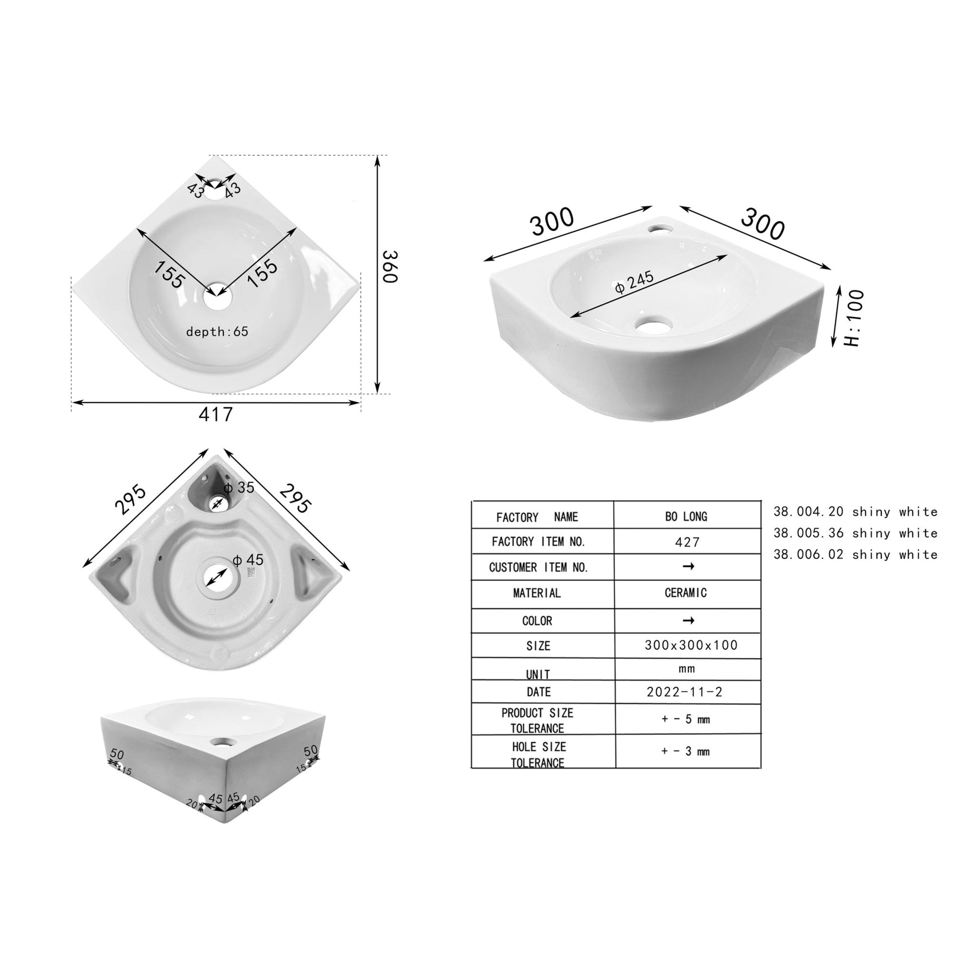 Differnz Cleo fontein keramiek - 30 x 30 x 10 cm - wit - Mozaiektegel.com