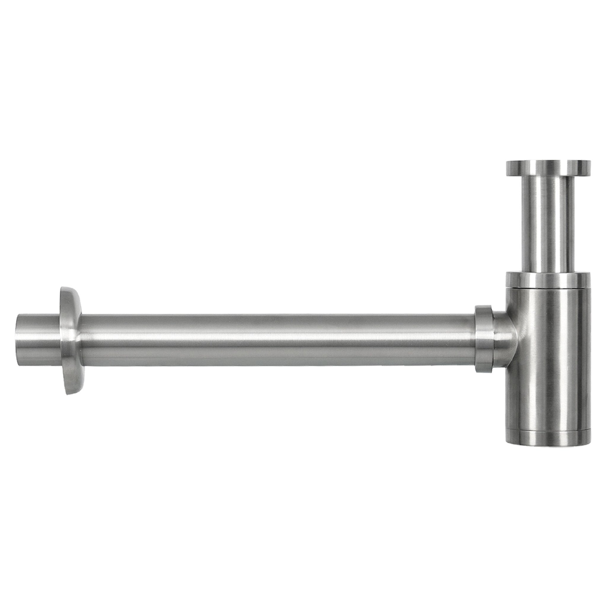 Differnz Cleo fonteinset beton donkergrijs - kraan gebogen - 31.5 x 31.5 x 10 cm - mat chroom - Mozaiektegel.com