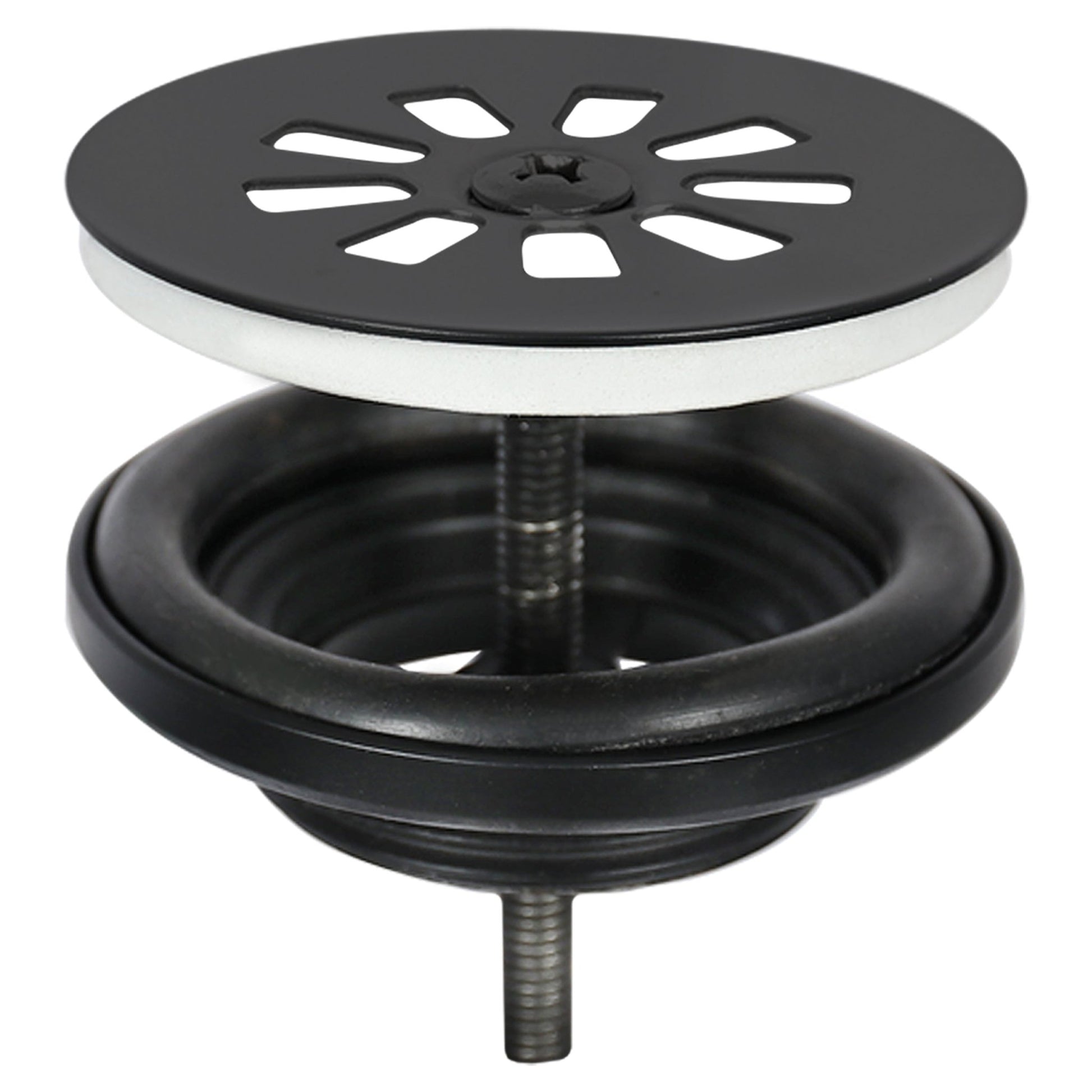 Differnz Cleo fonteinset beton donkergrijs - kraan gebogen - 31.5 x 31.5 x 10 cm - mat zwart - Mozaiektegel.com