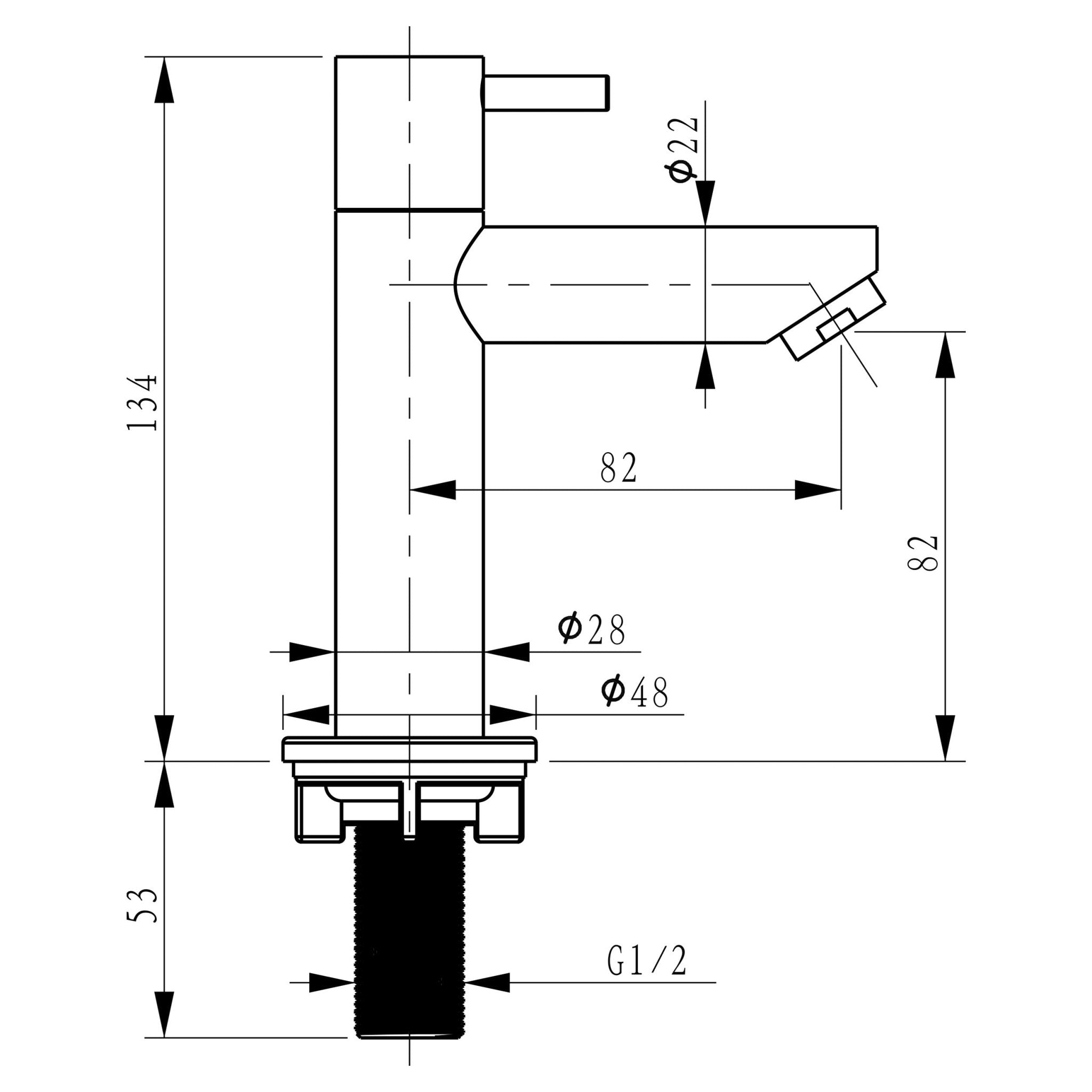 Differnz Cleo fonteinset beton donkergrijs - kraan recht - 31.5 x 31.5 x 10 cm - mat chroom - Mozaiektegel.com