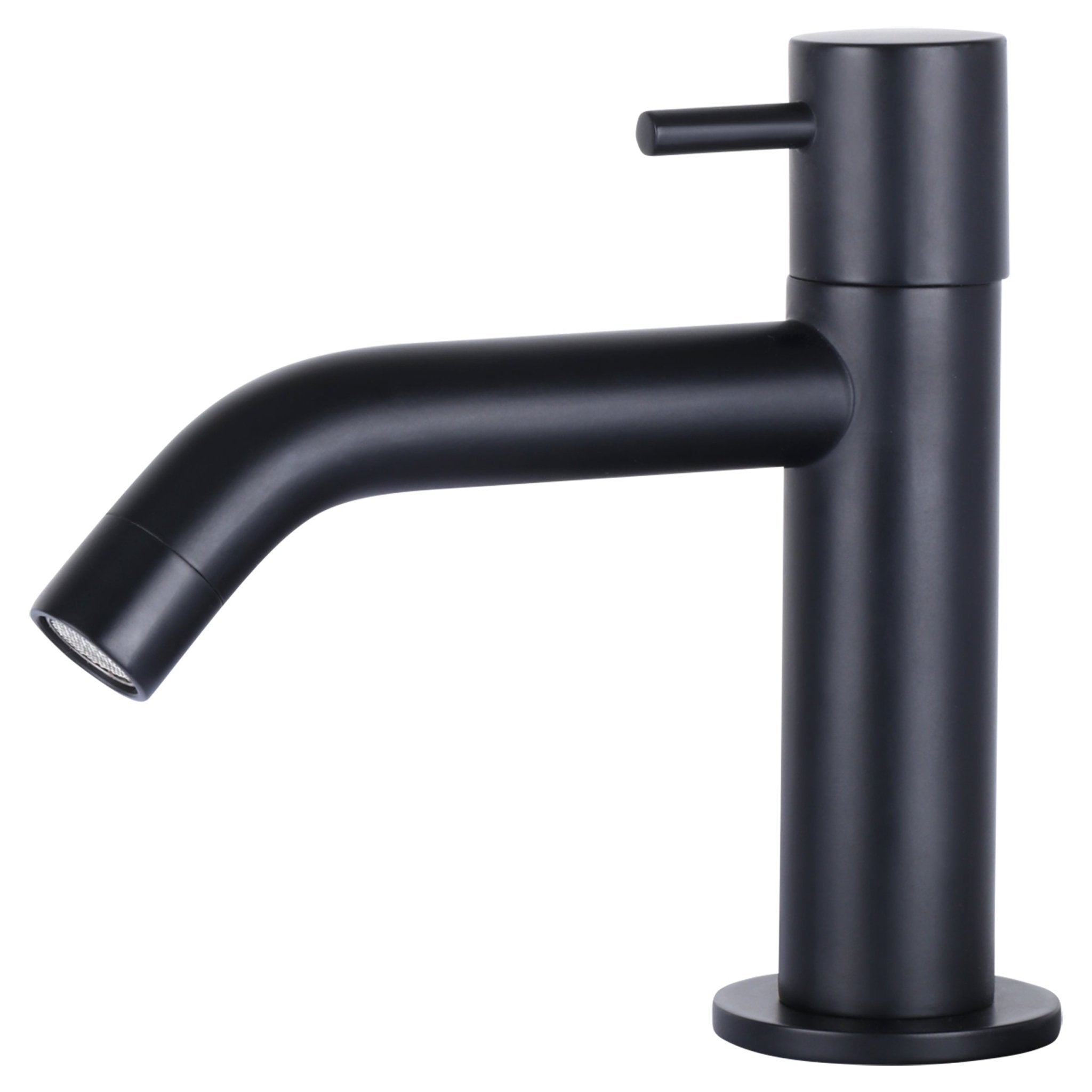 Differnz Cleo fonteinset keramiek - kraan gebogen - 30 x 30 x 10 cm - mat zwart - Mozaiektegel.com