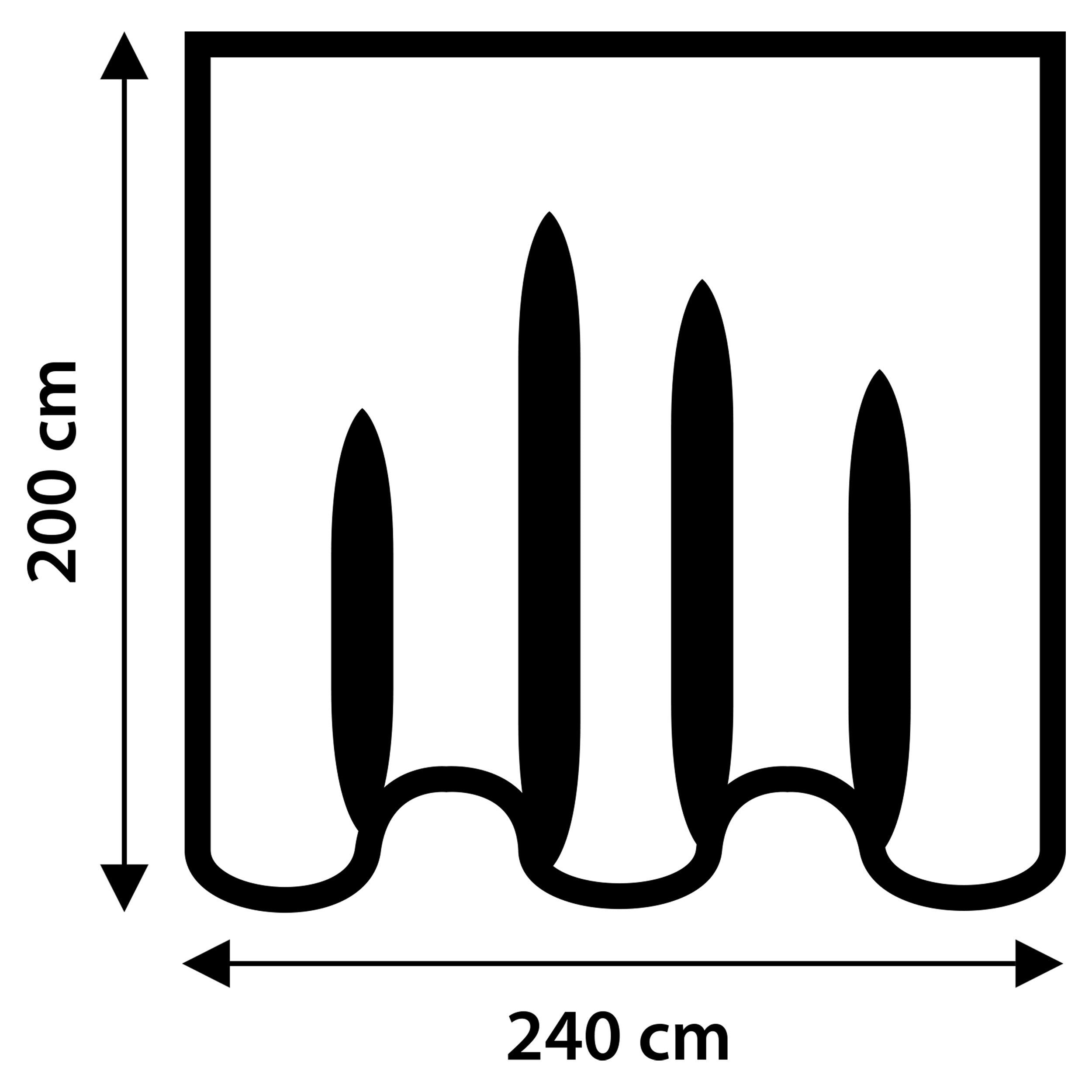 Differnz Color douchegordijn 100% polyester - verzwaarde onderzoom - 240 x 200 cm - wit - Mozaiektegel.com