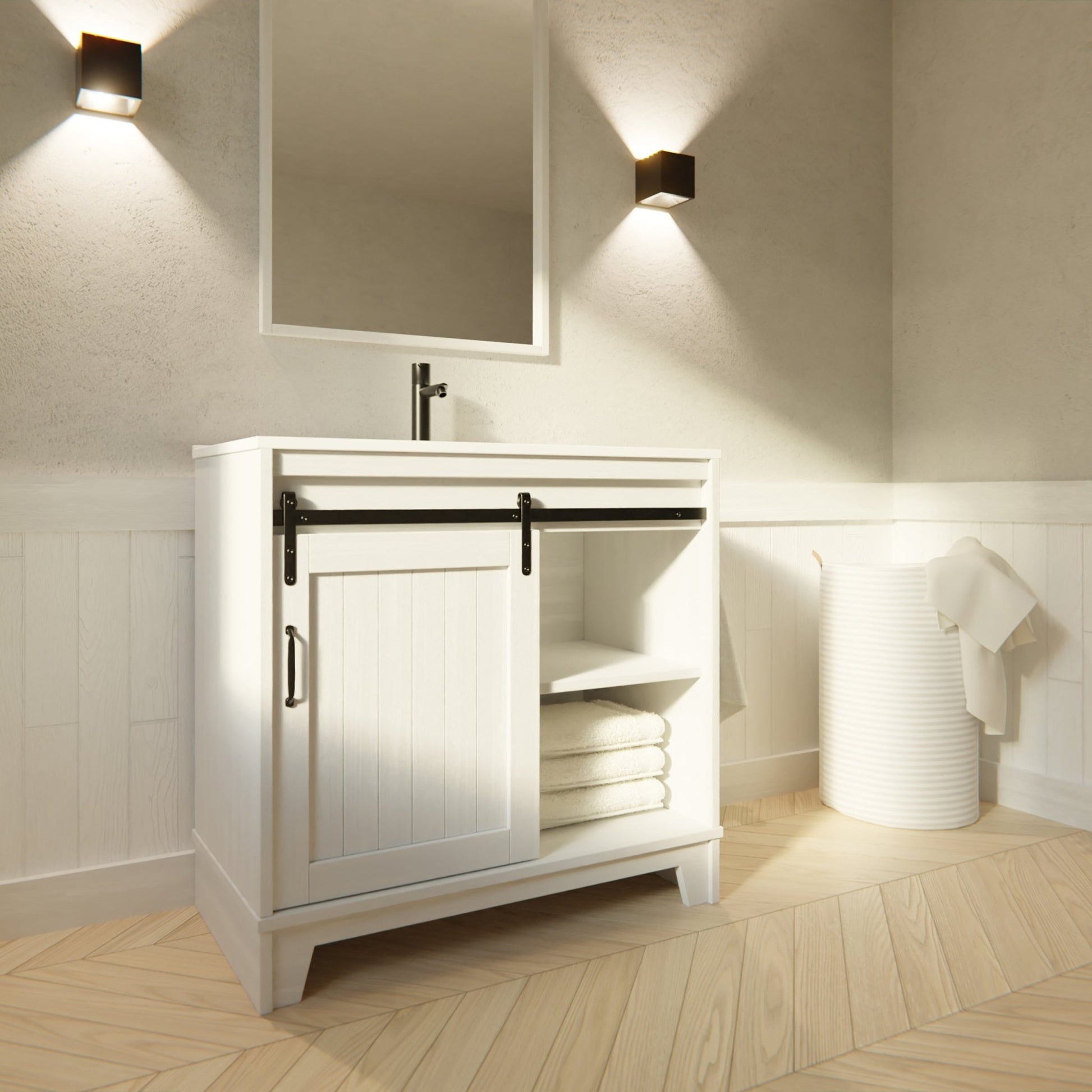 Differnz Country side onderkast FSC® | wit | 79 x 45 x 85 cm - Mozaiektegel.com