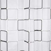 Differnz Cubi douchegordijn 100% PEVA - waterdicht - 180 x 200 cm - zwart - Mozaiektegel.com