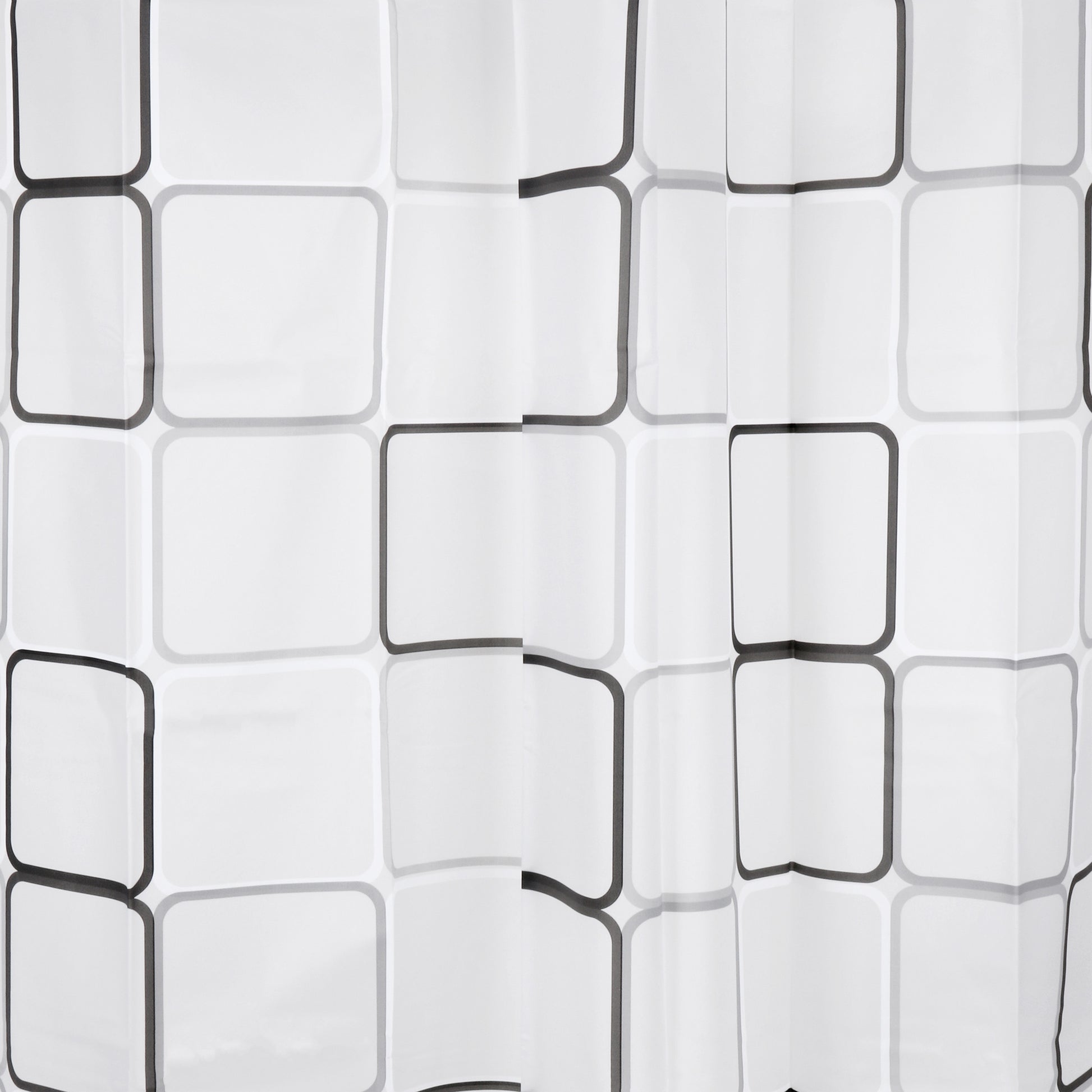 Differnz Cubi douchegordijn 100% PEVA - waterdicht - 180 x 200 cm - zwart - Mozaiektegel.com