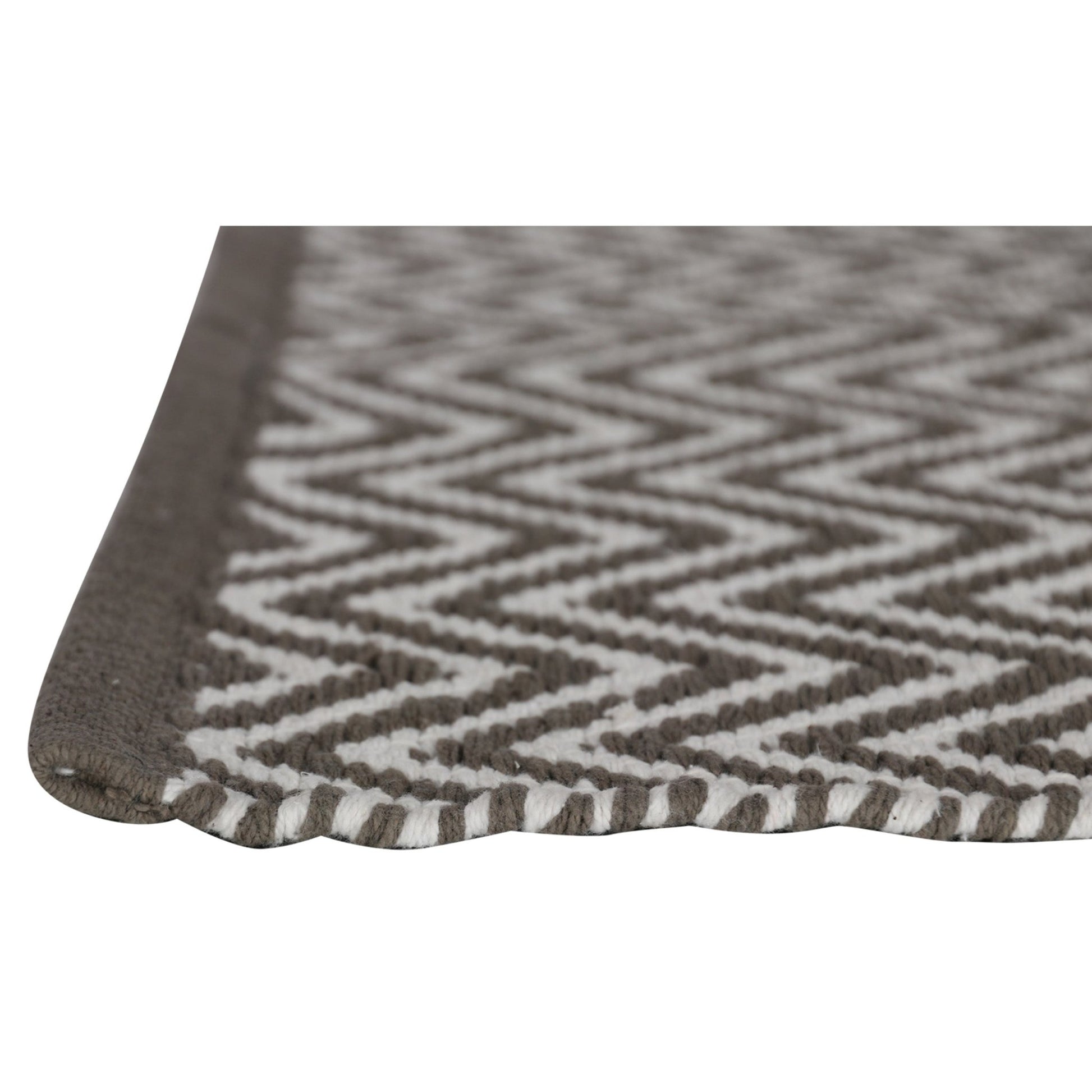 Differnz Devon badmat 100% katoen - geschikt voor vloerverwarming - 50 x 80 cm - grijs/wit - Mozaiektegel.com