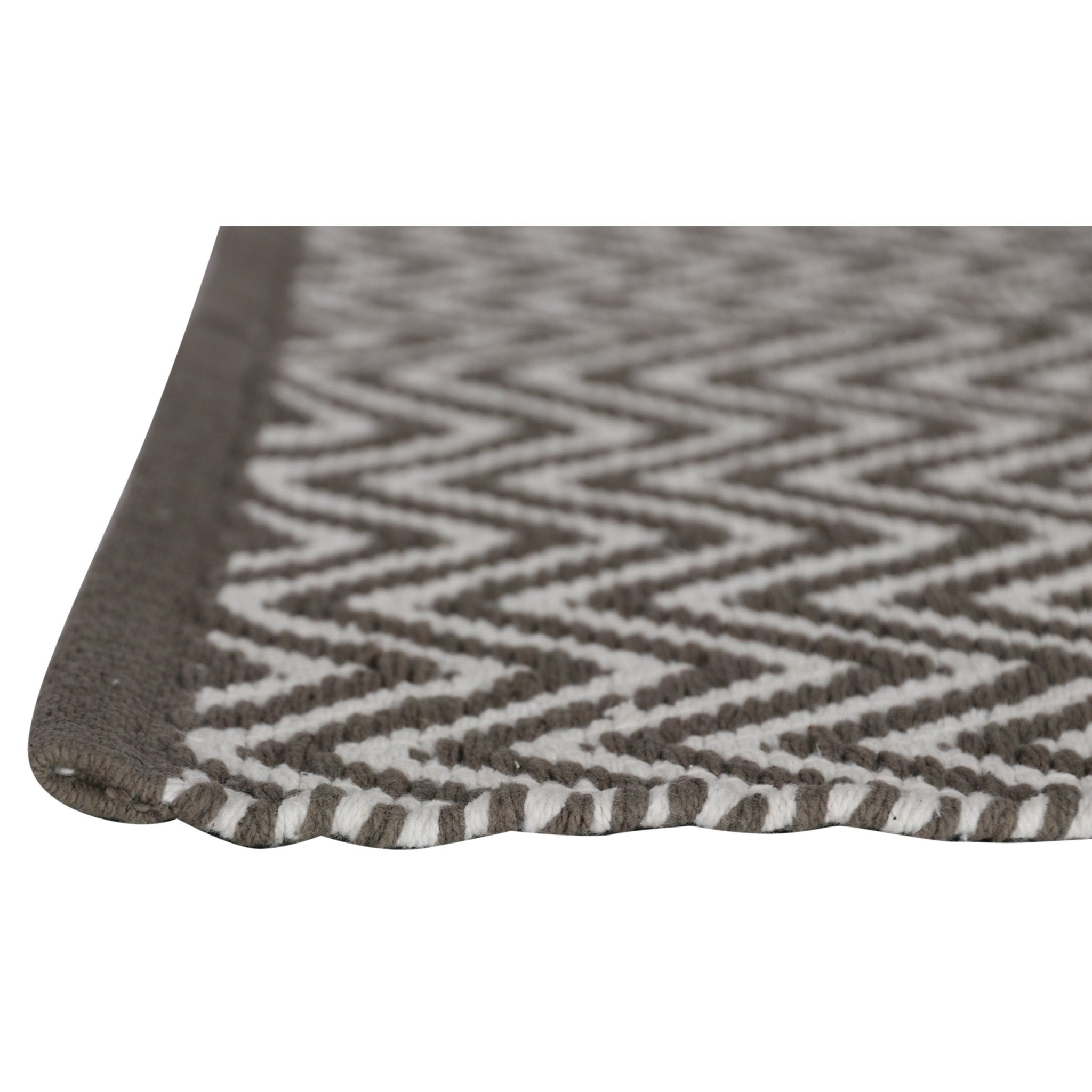 Differnz Devon badmat 100% katoen - geschikt voor vloerverwarming - 50 x 80 cm - grijs/wit - Mozaiektegel.com