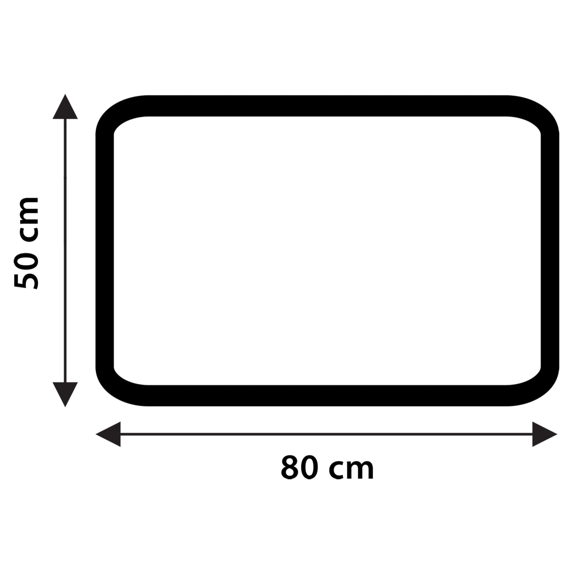 Differnz Devon badmat 100% katoen - geschikt voor vloerverwarming - 50 x 80 cm - grijs/wit - Mozaiektegel.com