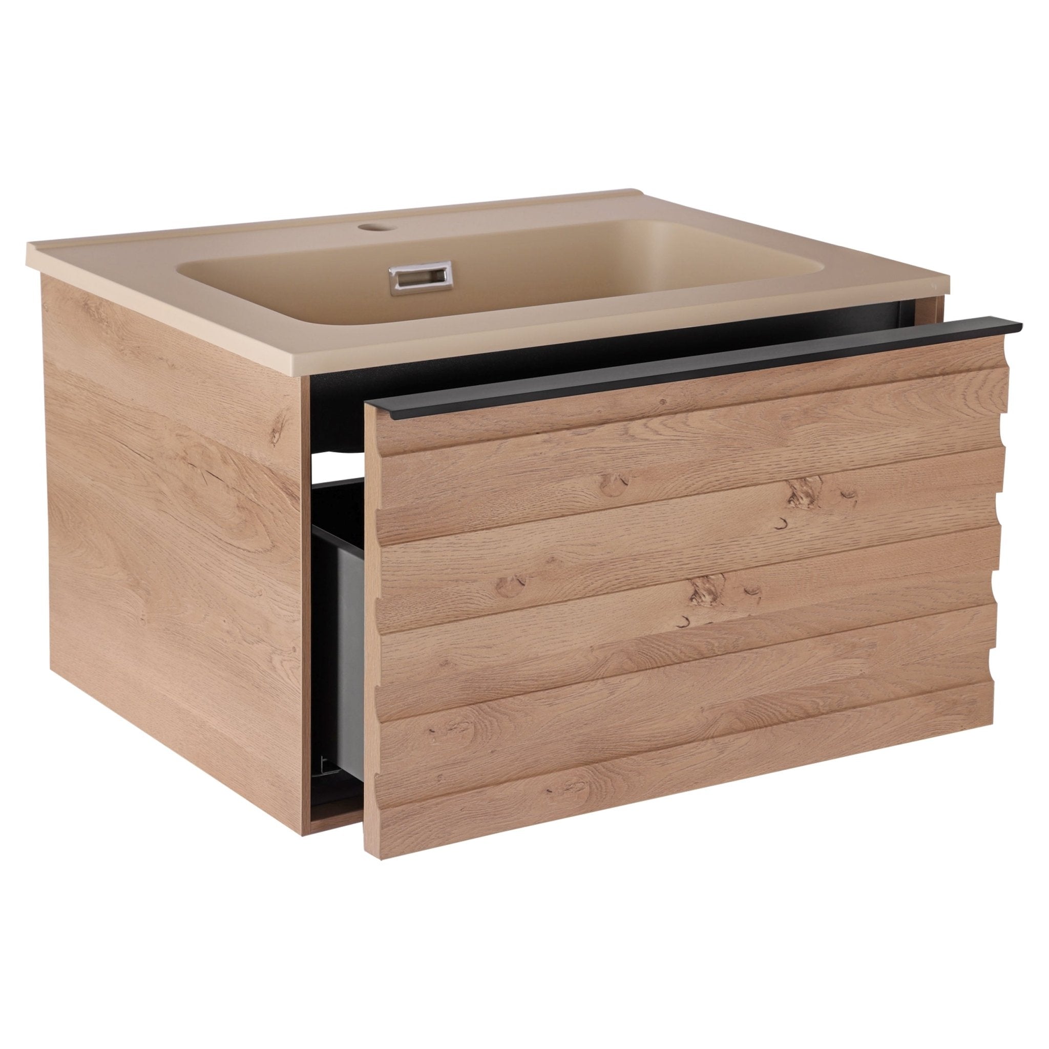 Differnz Elin meubelset FSC® | eiken/mat taupe | 60 cm - Mozaiektegel.com