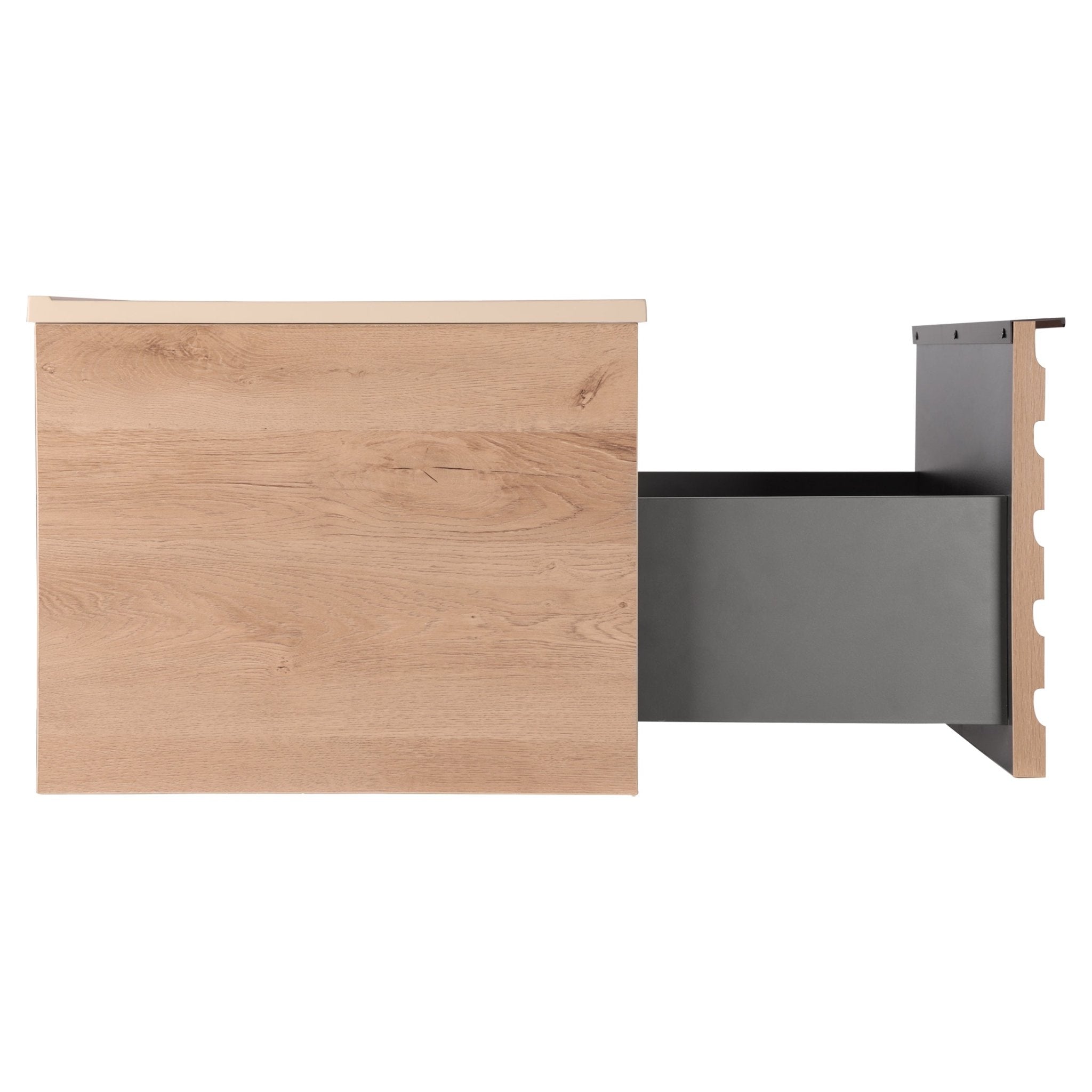 Differnz Elin meubelset FSC® | eiken/mat taupe | 60 cm - Mozaiektegel.com