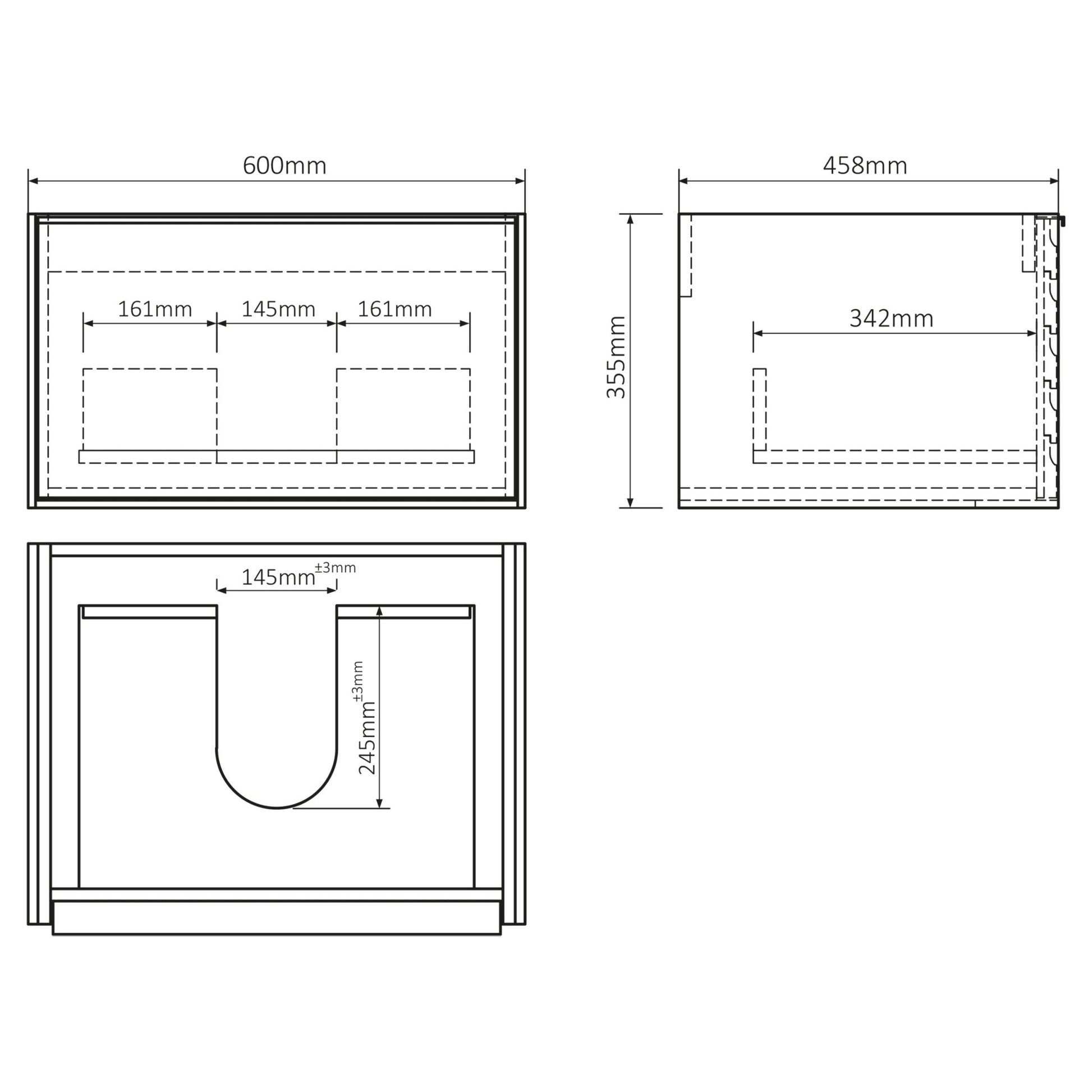 Differnz Elin meubelset FSC® | eiken/mat taupe | 60 cm - Mozaiektegel.com