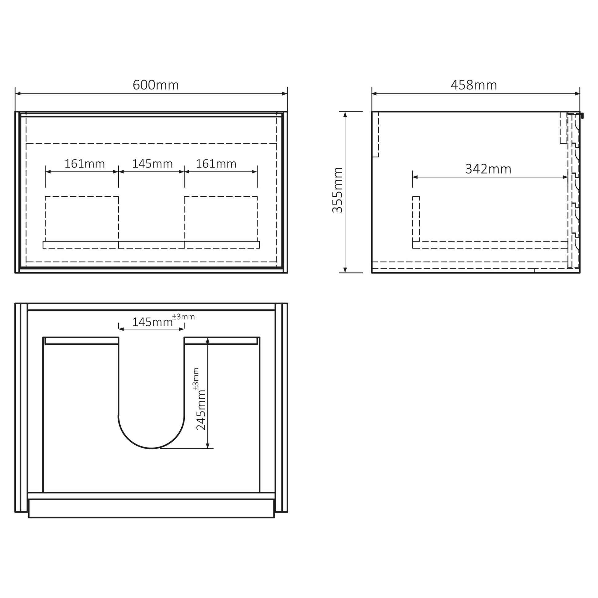 Differnz Elin onderkast FSC® | eiken | 60 x 46 x 35.5 cm - Mozaiektegel.com