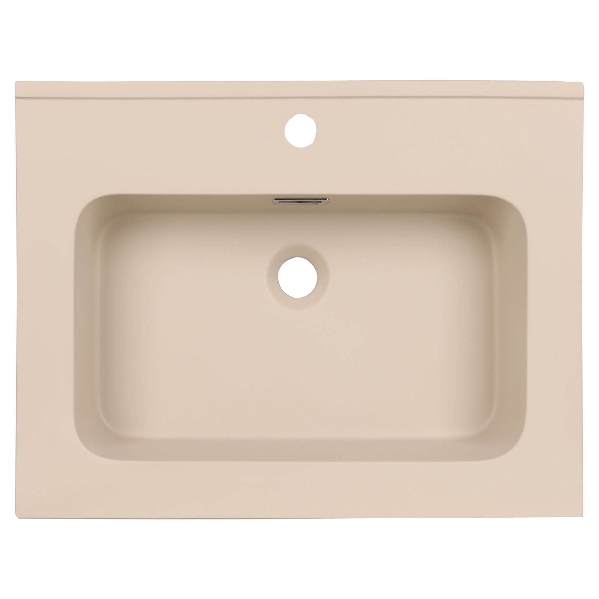 Differnz Elin wastafel kunstmarmer | mat taupe | 61 x 46.5 x 1.5 cm - Mozaiektegel.com