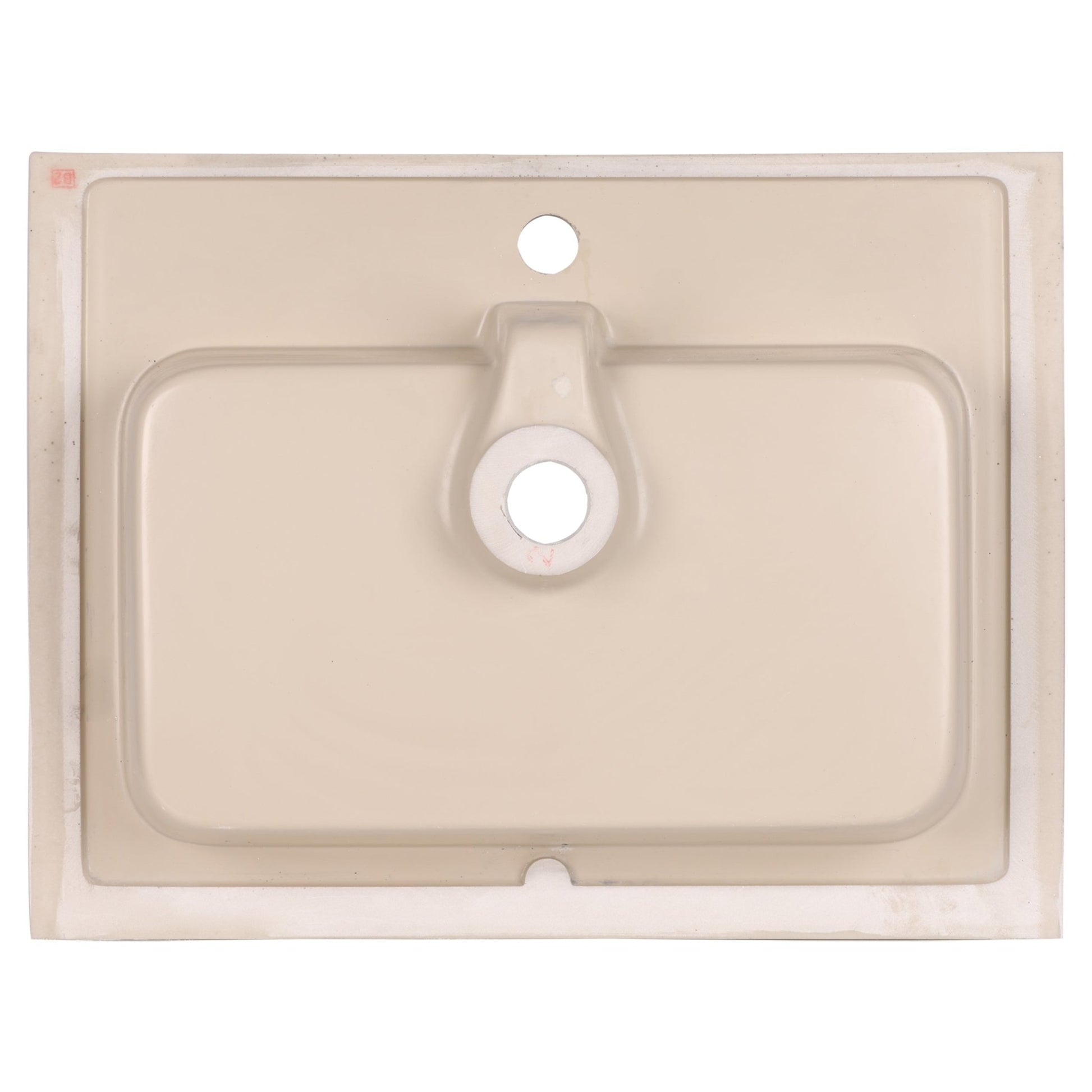 Differnz Elin wastafel kunstmarmer | mat taupe | 61 x 46.5 x 1.5 cm - Mozaiektegel.com