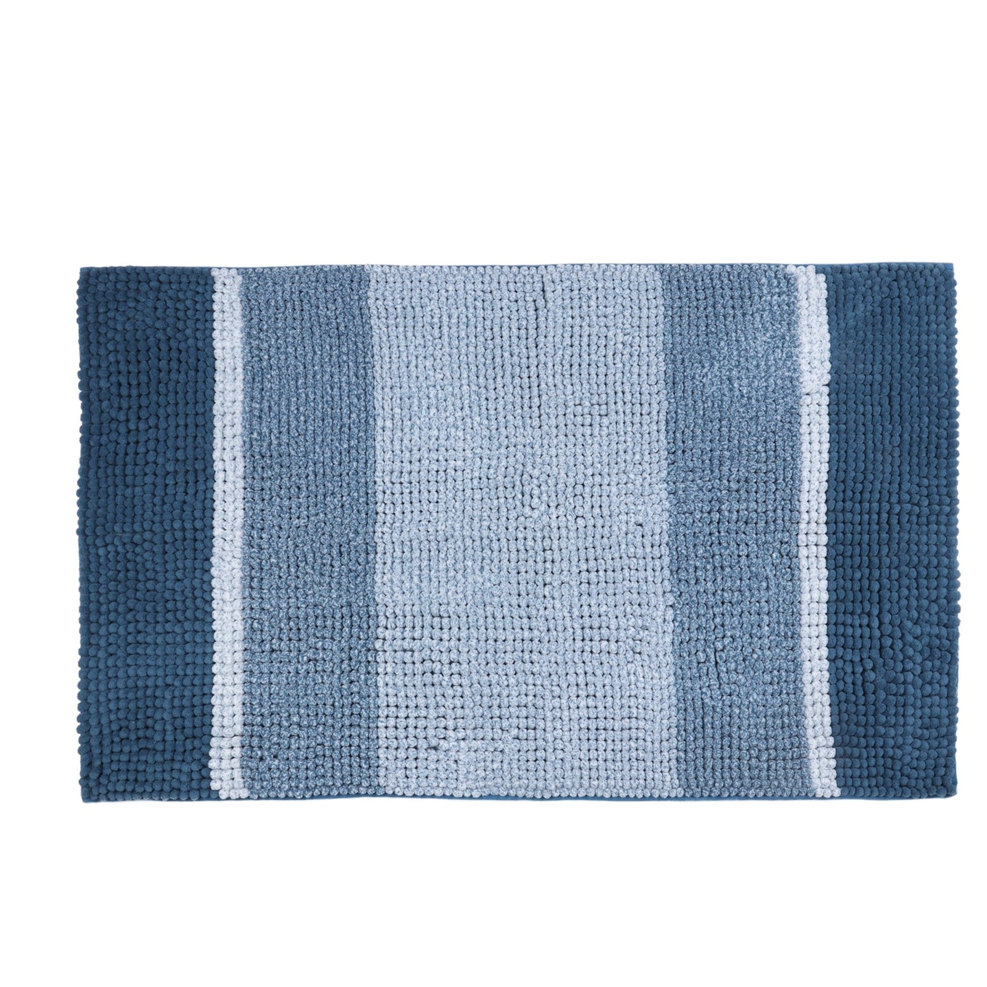 Differnz Fading badmat 100% microfiber - geschikt voor vloerverwarming - 60 x 90 cm - blauw - Mozaiektegel.com