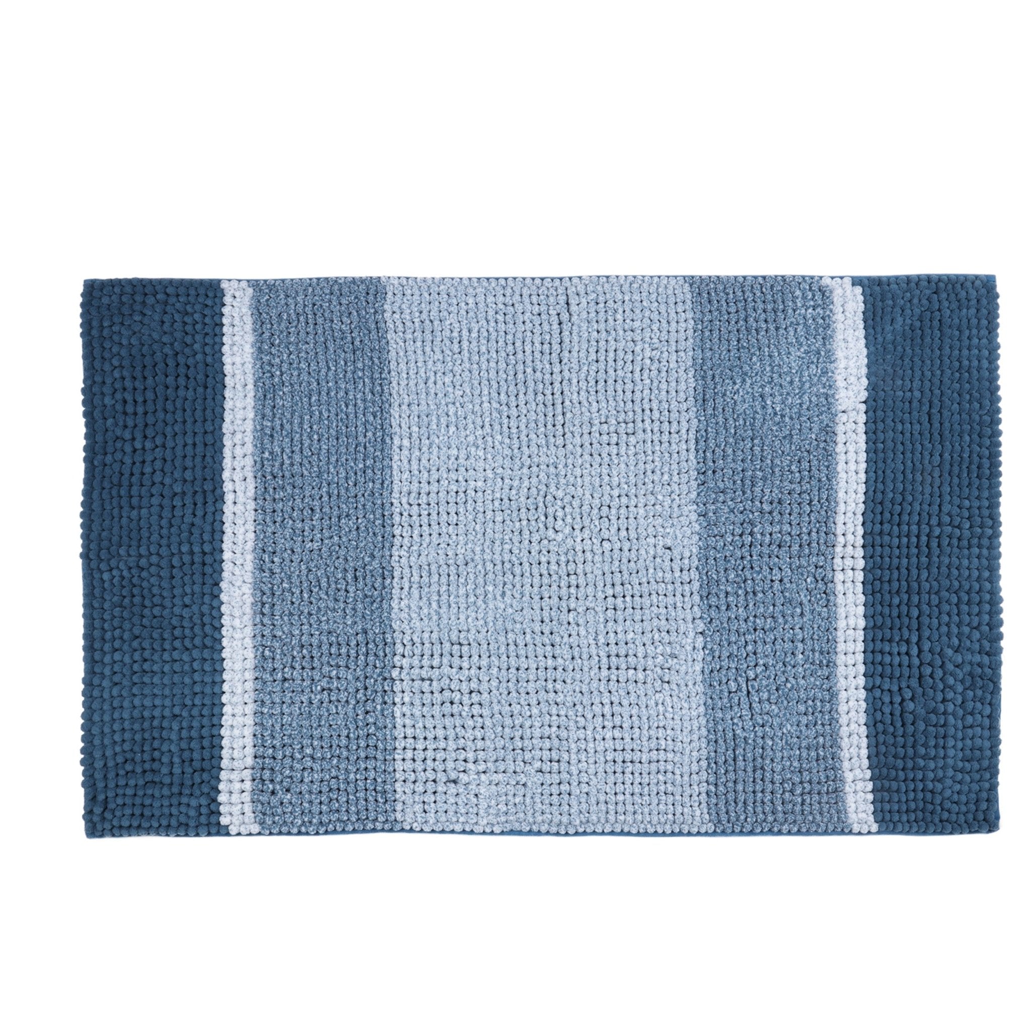 Differnz Fading badmat 100% microfiber - geschikt voor vloerverwarming - 60 x 90 cm - blauw - Mozaiektegel.com