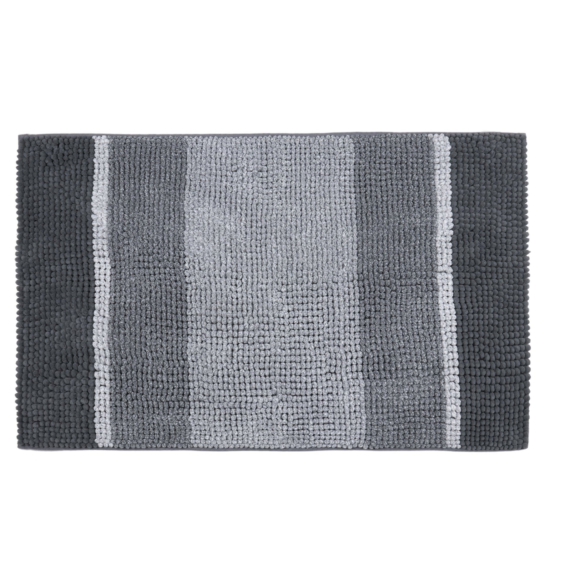 Differnz Fading badmat 100% microfiber - geschikt voor vloerverwarming - 60 x 90 cm - grijs - Mozaiektegel.com