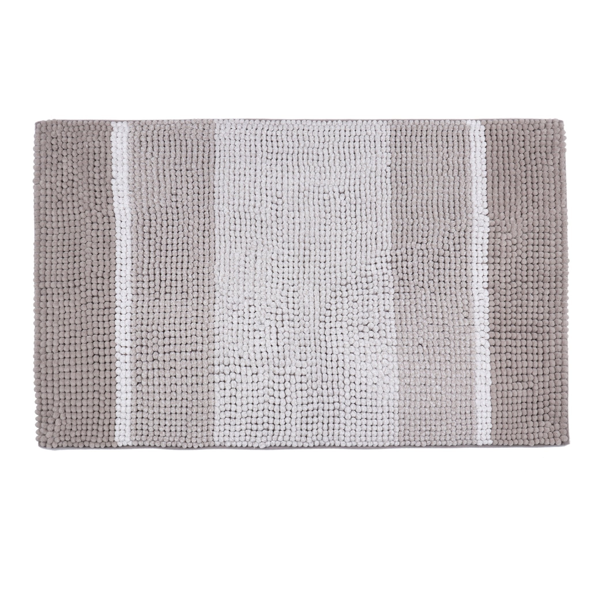 Differnz Fading badmat 100% microfiber - geschikt voor vloerverwarming - 60 x 90 cm - taupe - Mozaiektegel.com