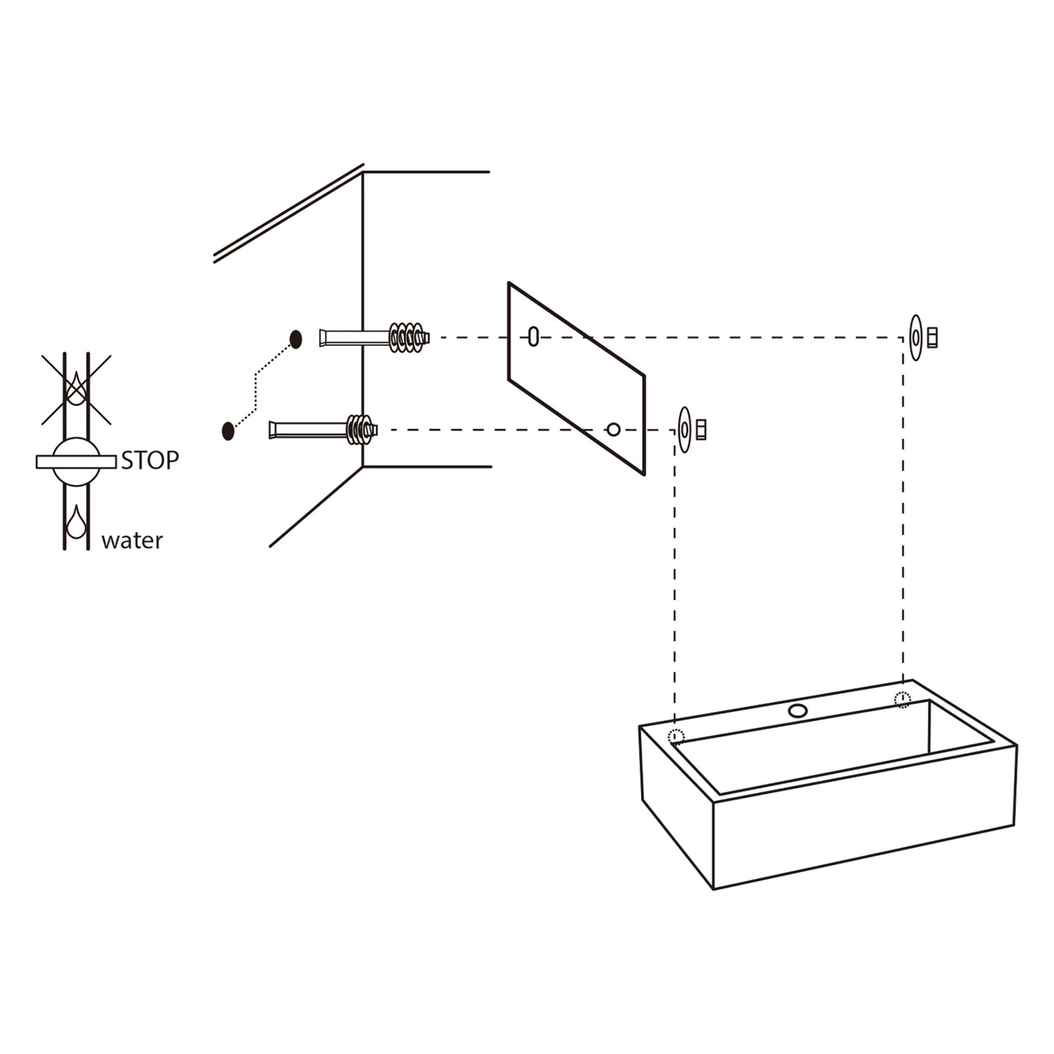 Differnz Flat fontein marmer - 38 x 24 x 8 cm - wit - Mozaiektegel.com