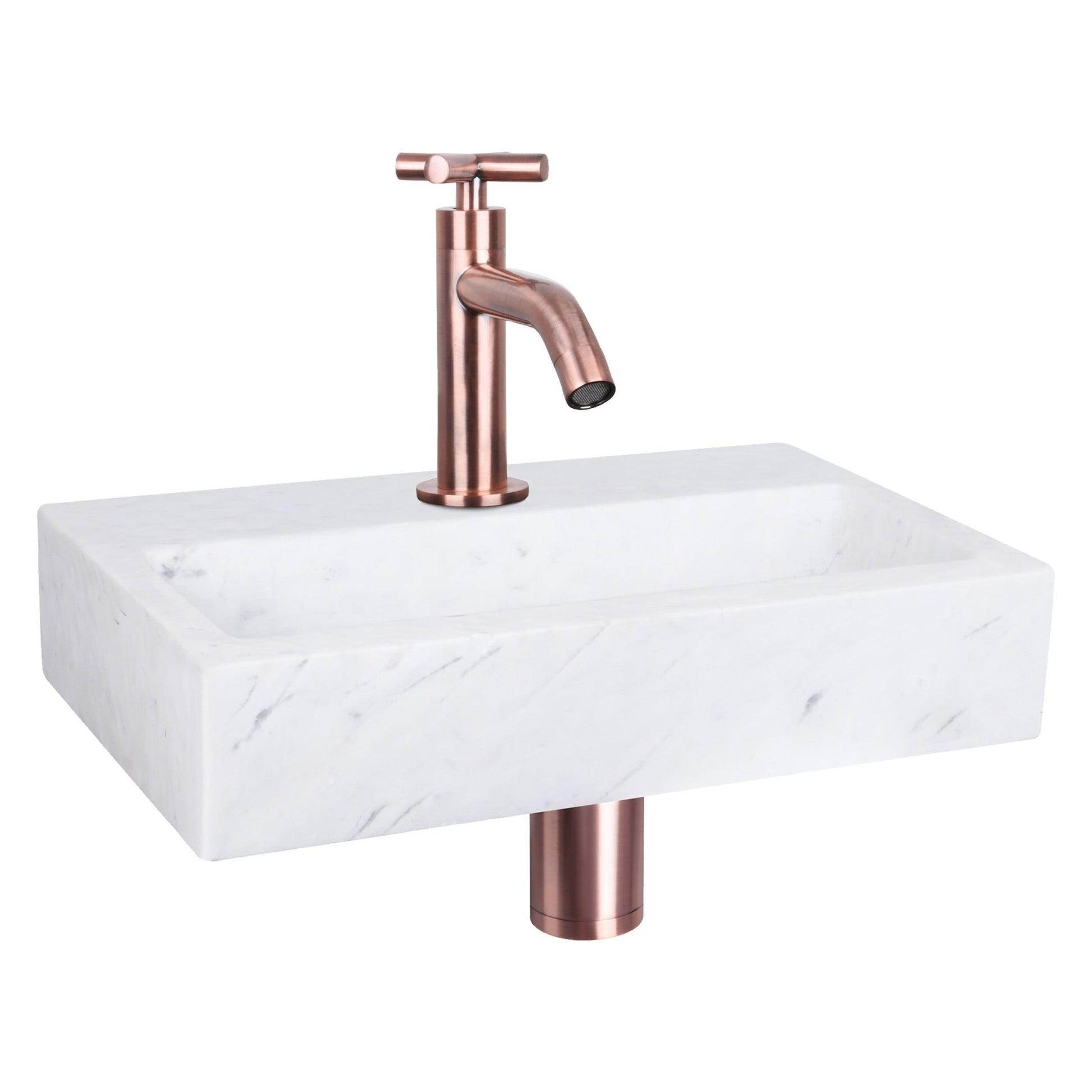 Differnz Flat fontein marmer - 38 x 24 x 8 cm - wit - Mozaiektegel.com