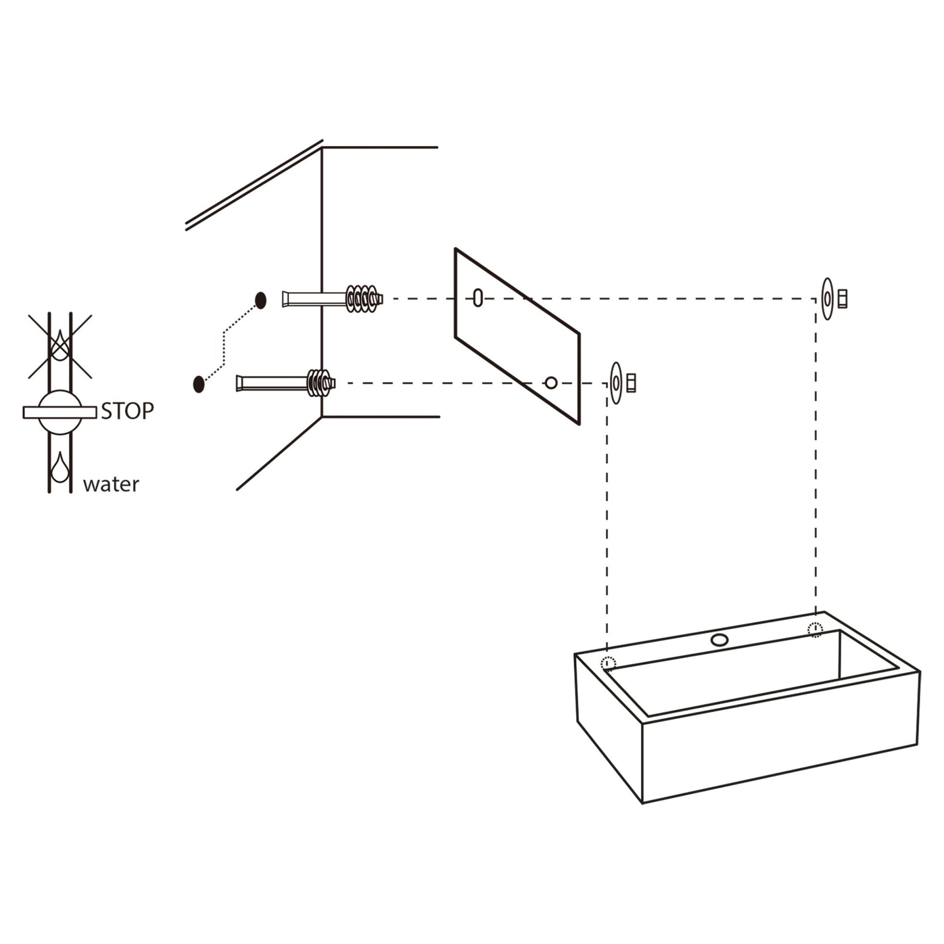 Differnz Flat fonteinset keramiek - kraan gebogen - 38 x 24 x 7 cm - chroom - Mozaiektegel.com