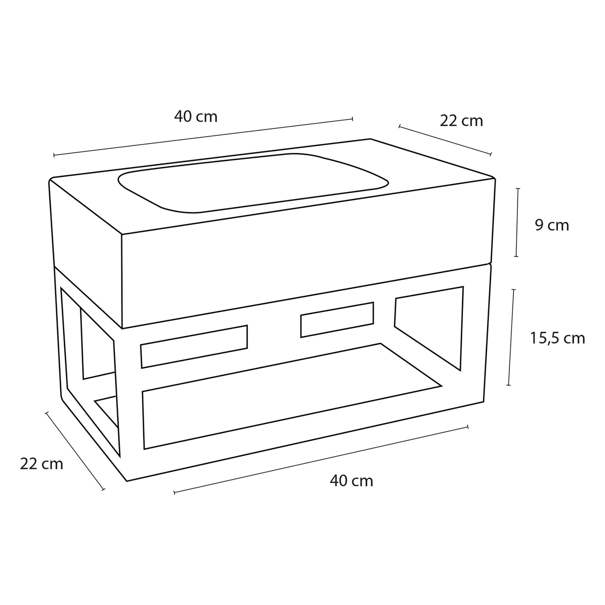 Differnz fontein bombai black - natuursteen - 40 x 22 x 9 cm - Mozaiektegel.com