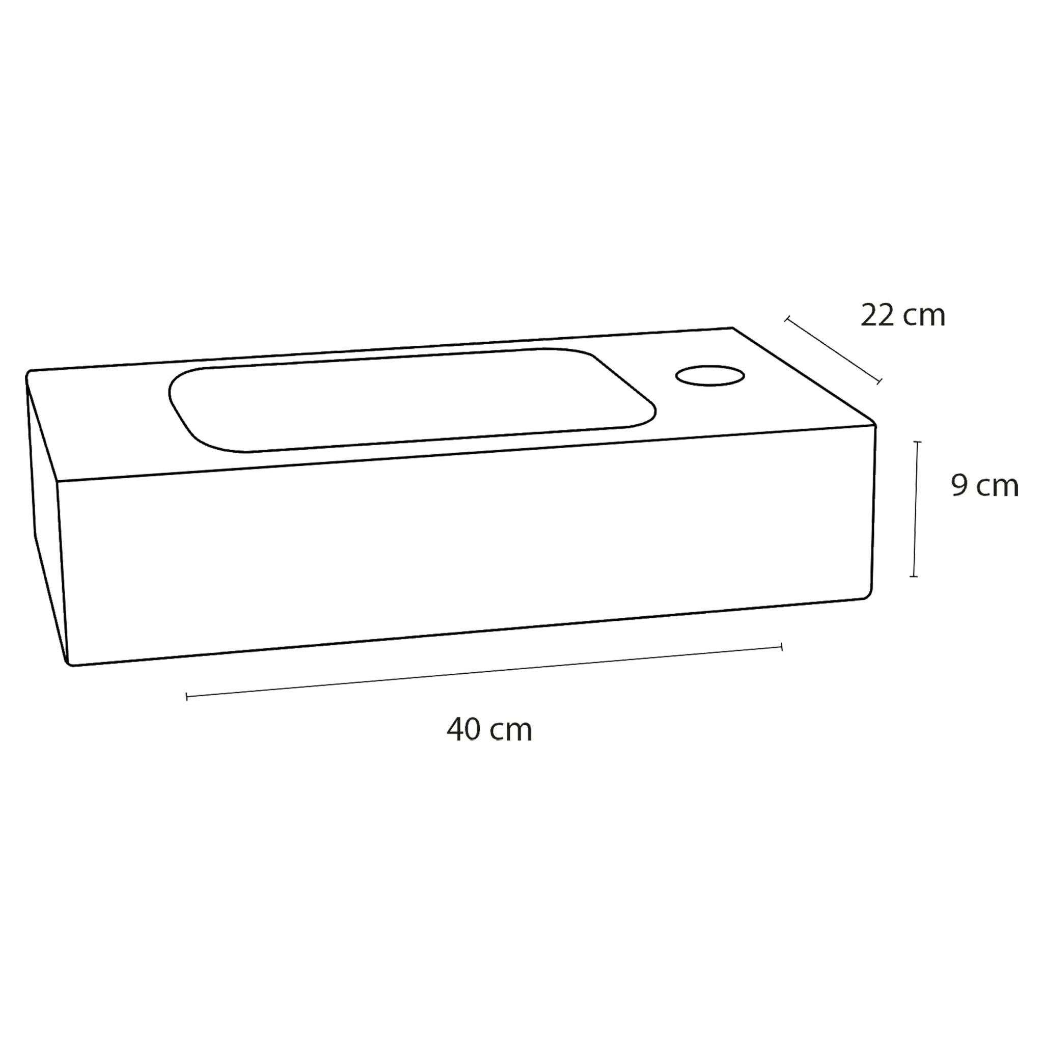 Differnz fonteinset bombai black - natuursteen - kraan gebogen - 40 x 22 x 9 cm - mat zwart - Mozaiektegel.com