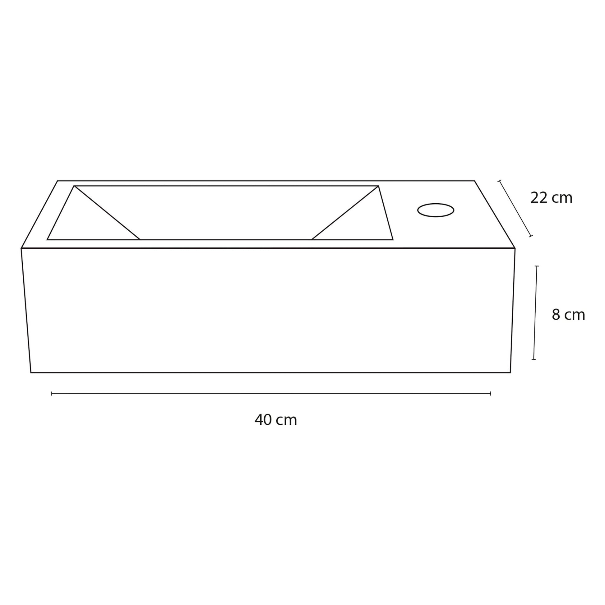 Differnz Force fontein beton - 40 x 22 x 8 cm - donkergrijs - Mozaiektegel.com