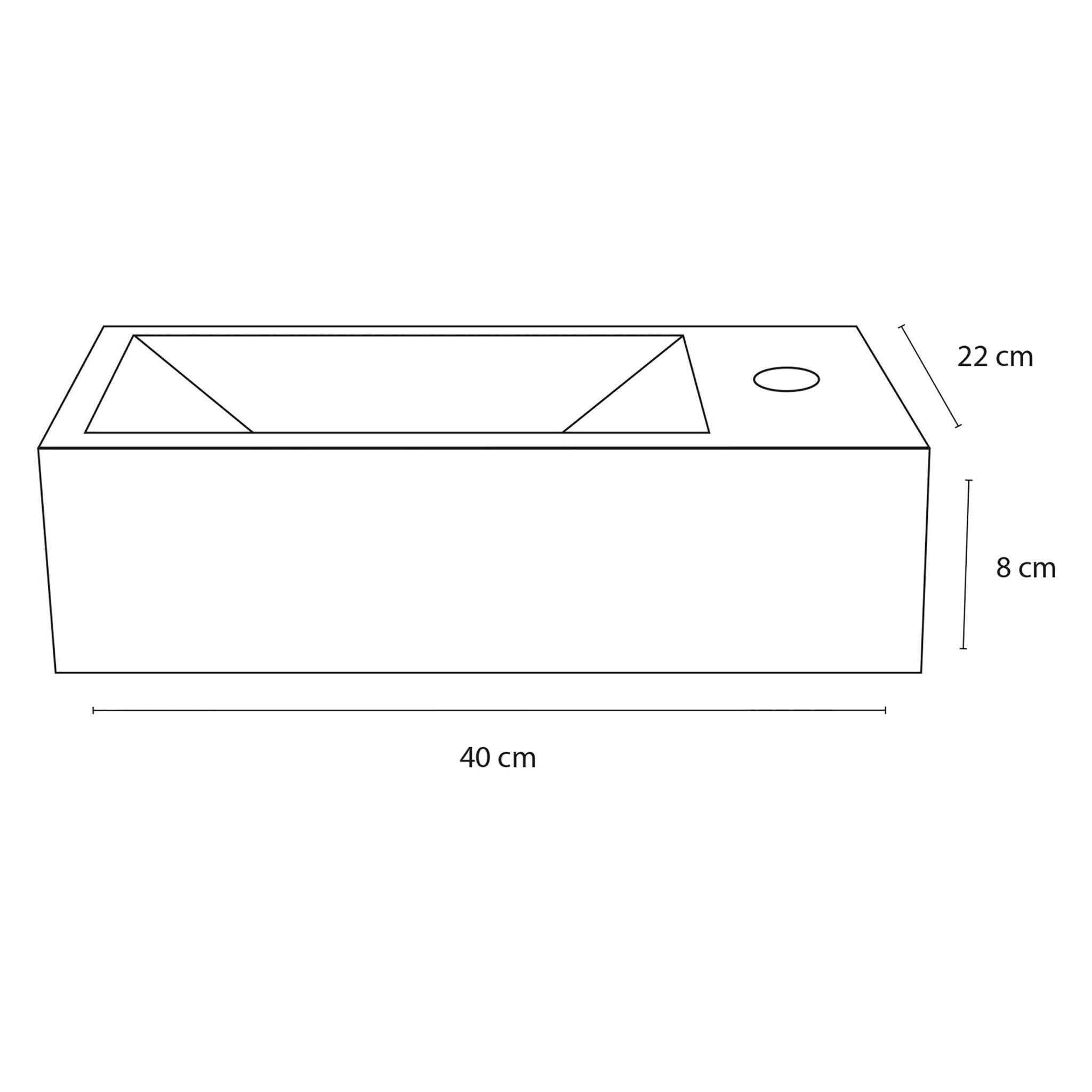 Differnz Force fontein beton - 40 x 22 x 8 cm - donkergrijs - Mozaiektegel.com